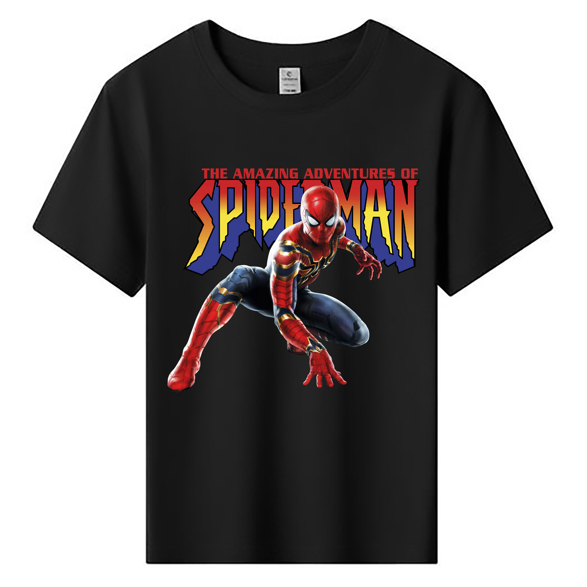 （画像用） Spider Man スパイダーマン 綿100％キッズTシャツ（フロントプリント）