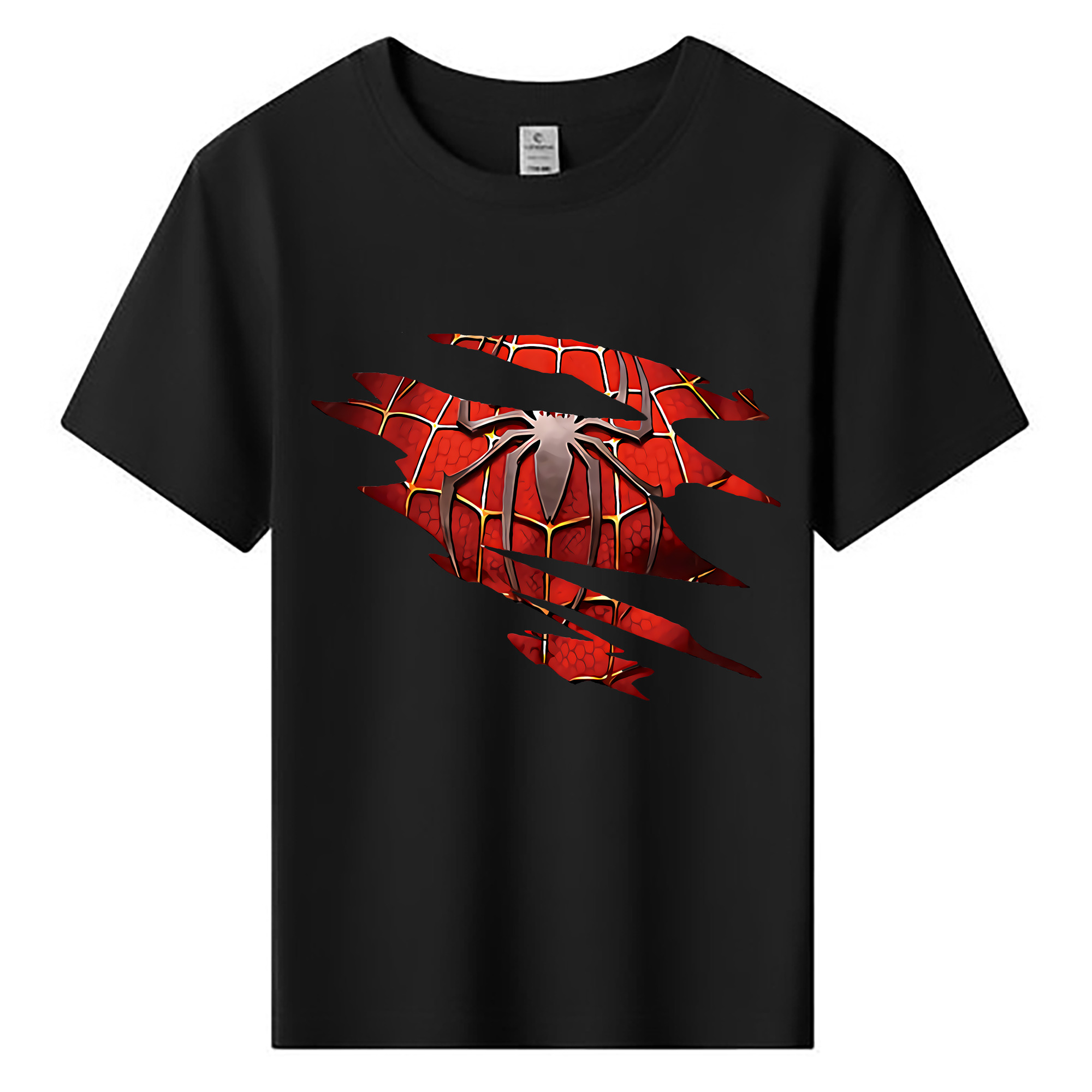 （画像用） Spider Man スパイダーマン 綿100％キッズTシャツ（フロントプリント）