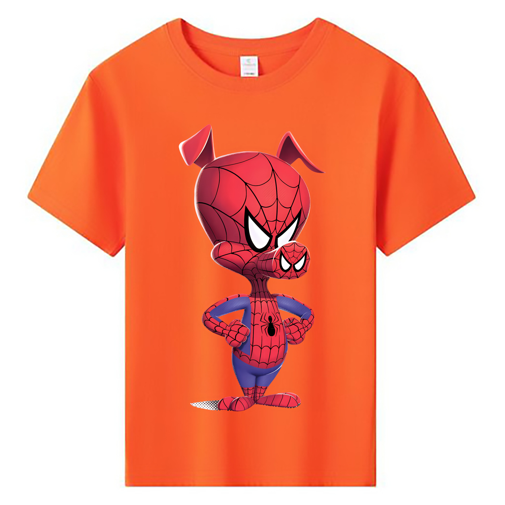 （画像用） Spider Man スパイダーマン 綿100％キッズTシャツ（フロントプリント）
