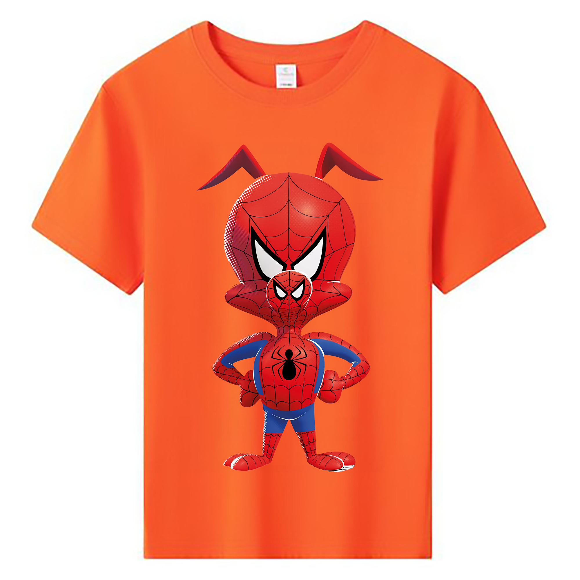 （画像用） Spider Man スパイダーマン 綿100％キッズTシャツ（フロントプリント）