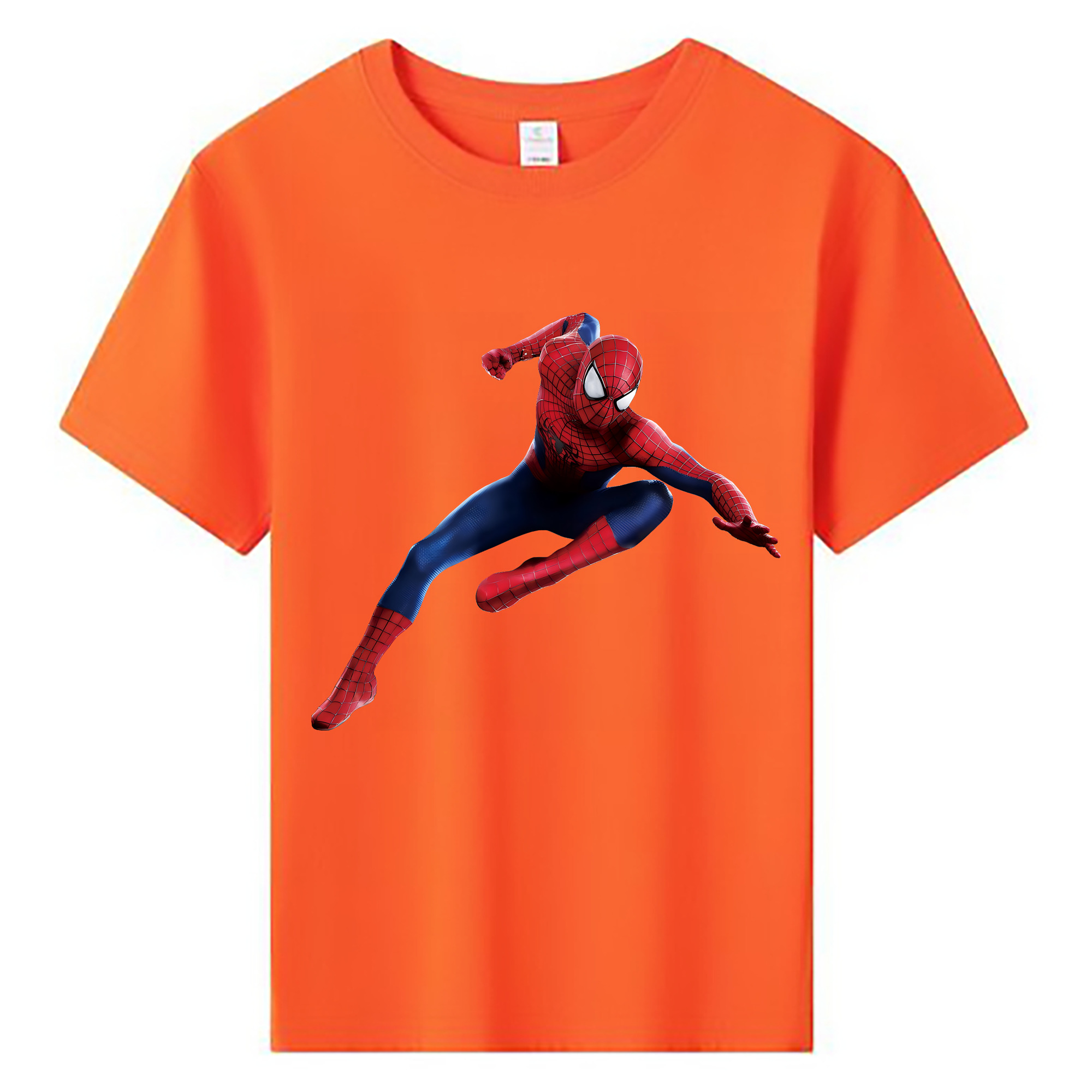 （画像用） Spider Man スパイダーマン 綿100％キッズTシャツ（フロントプリント）