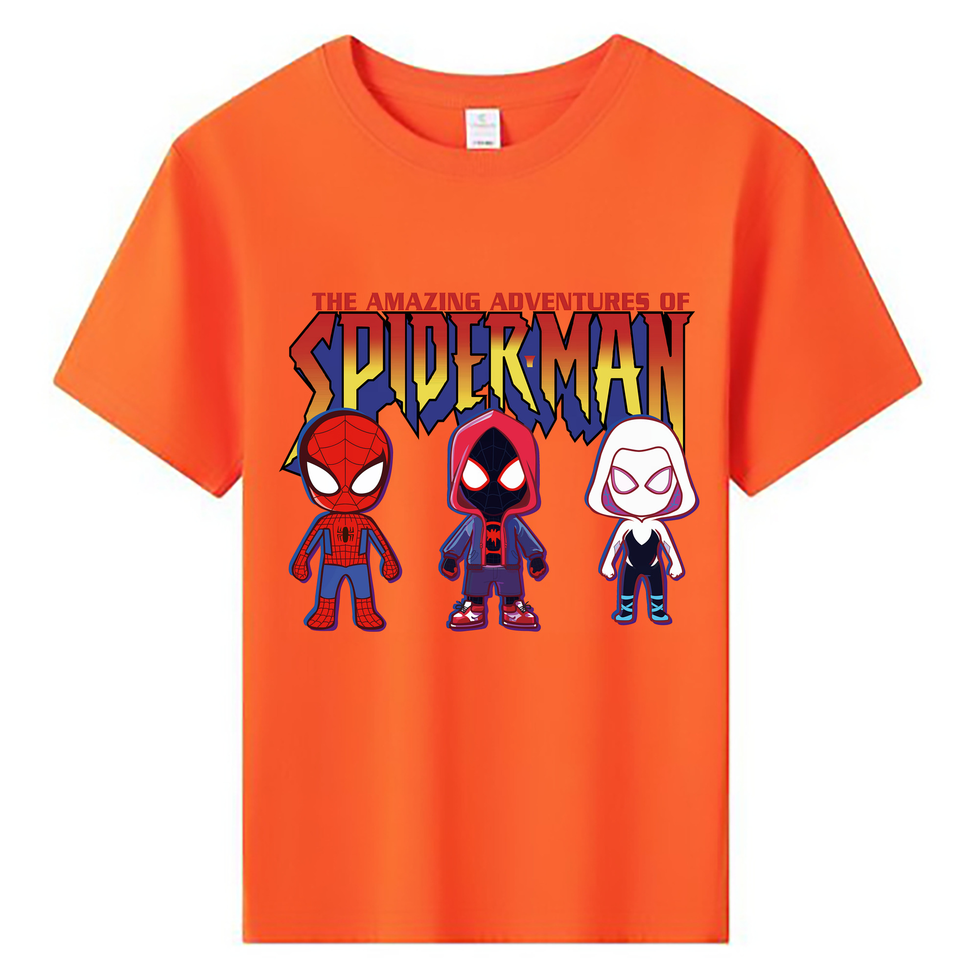 （画像用） Spider Man スパイダーマン 綿100％キッズTシャツ（フロントプリント）