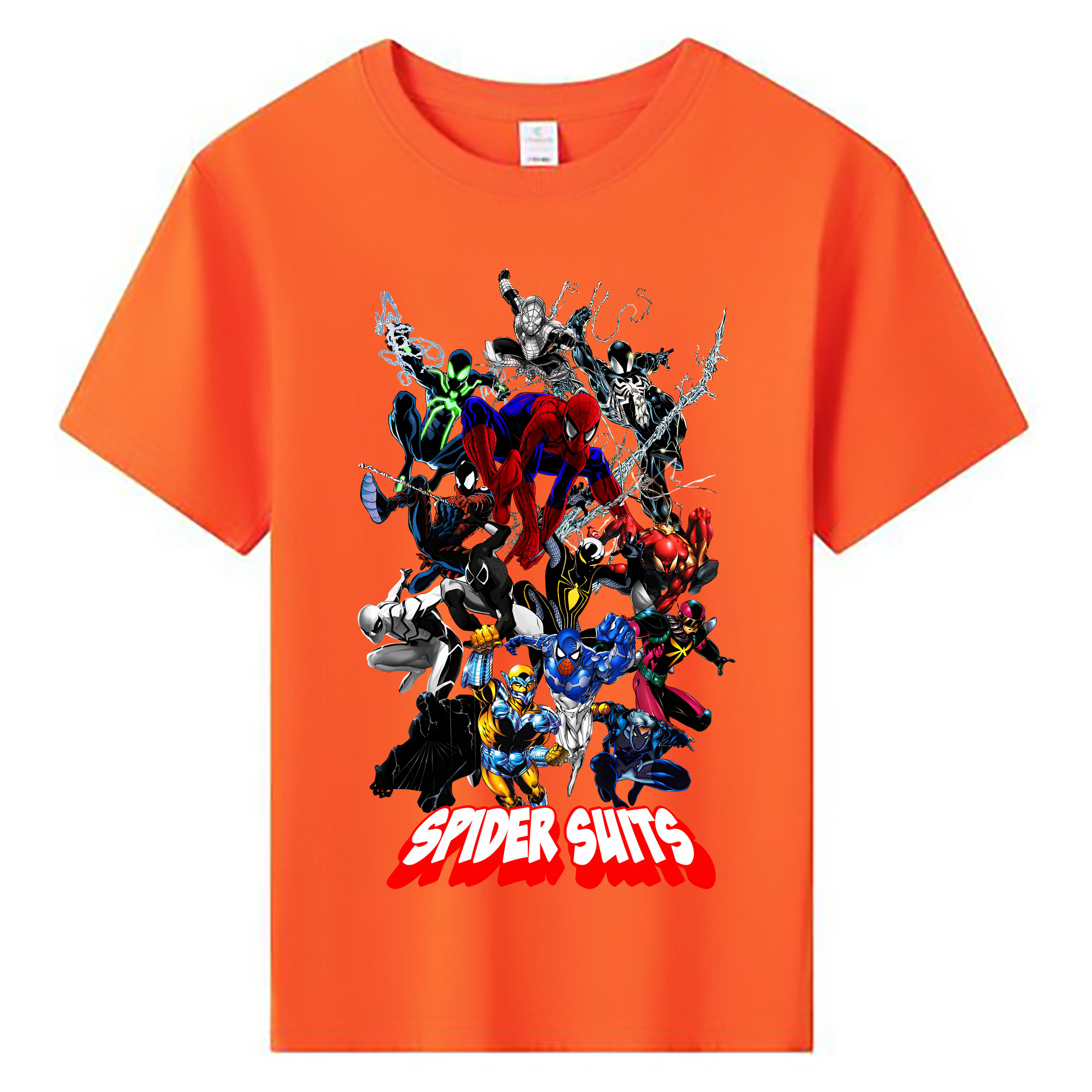 （画像用） Spider Man スパイダーマン 綿100％キッズTシャツ（フロントプリント）