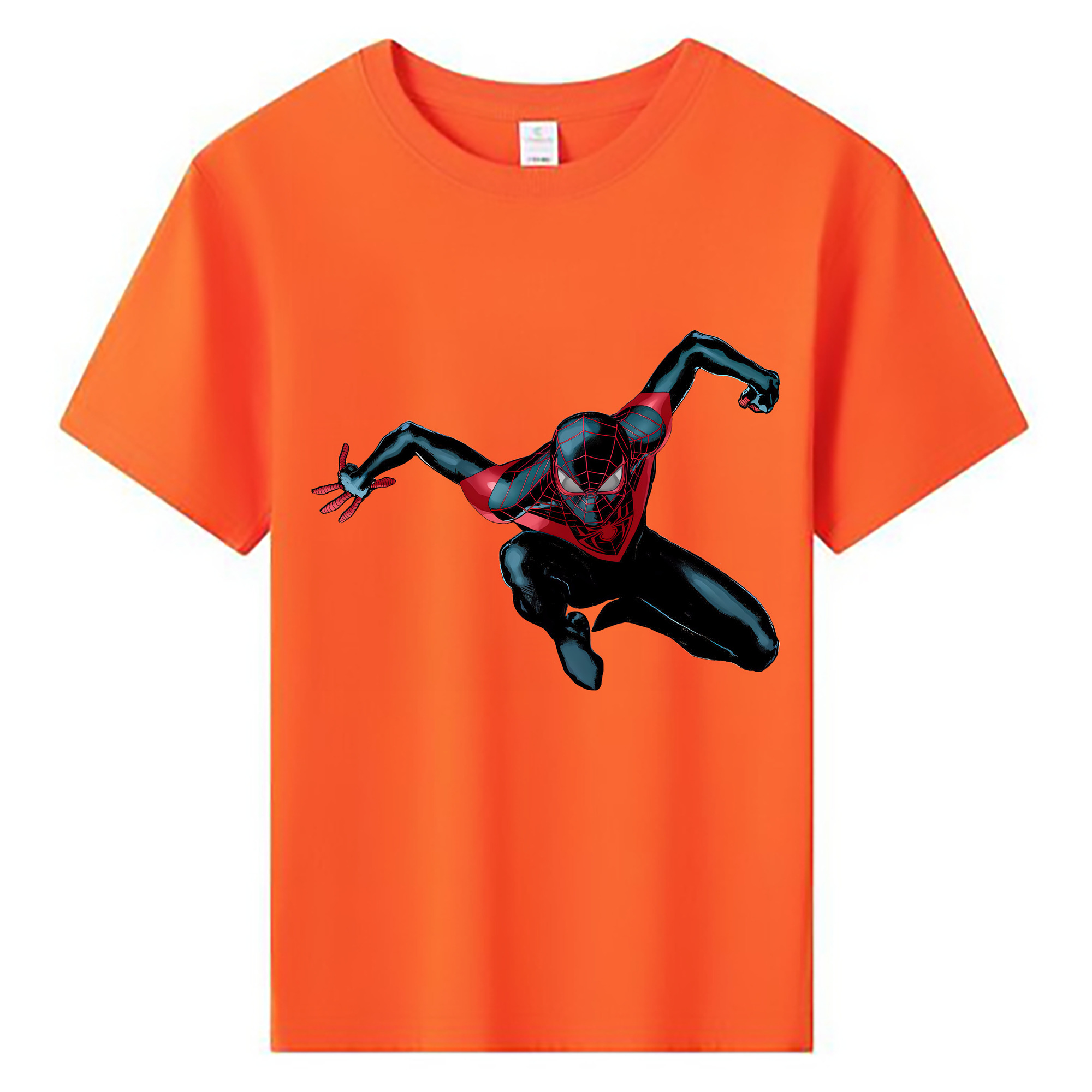 （画像用） Spider Man スパイダーマン 綿100％キッズTシャツ（フロントプリント）