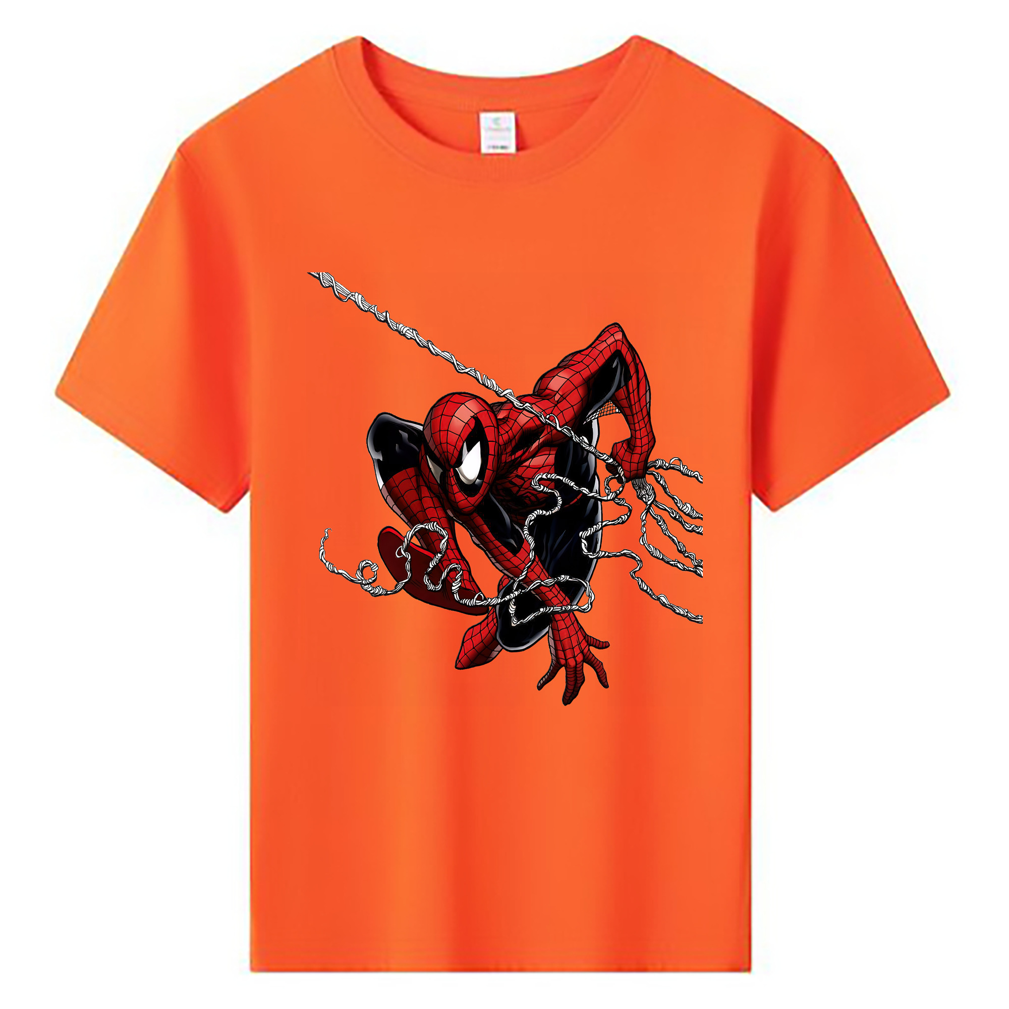 （画像用） Spider Man スパイダーマン 綿100％キッズTシャツ（フロントプリント）