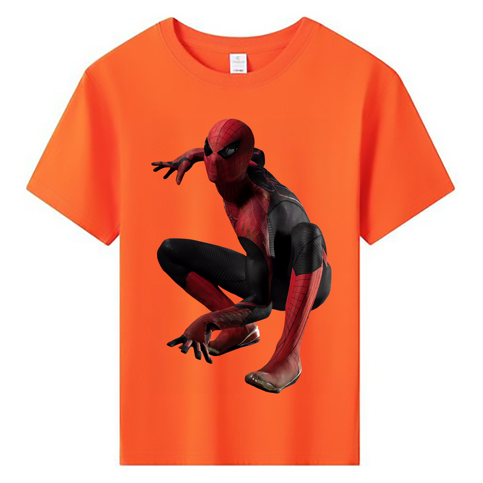 （画像用） Spider Man スパイダーマン 綿100％キッズTシャツ（フロントプリント）