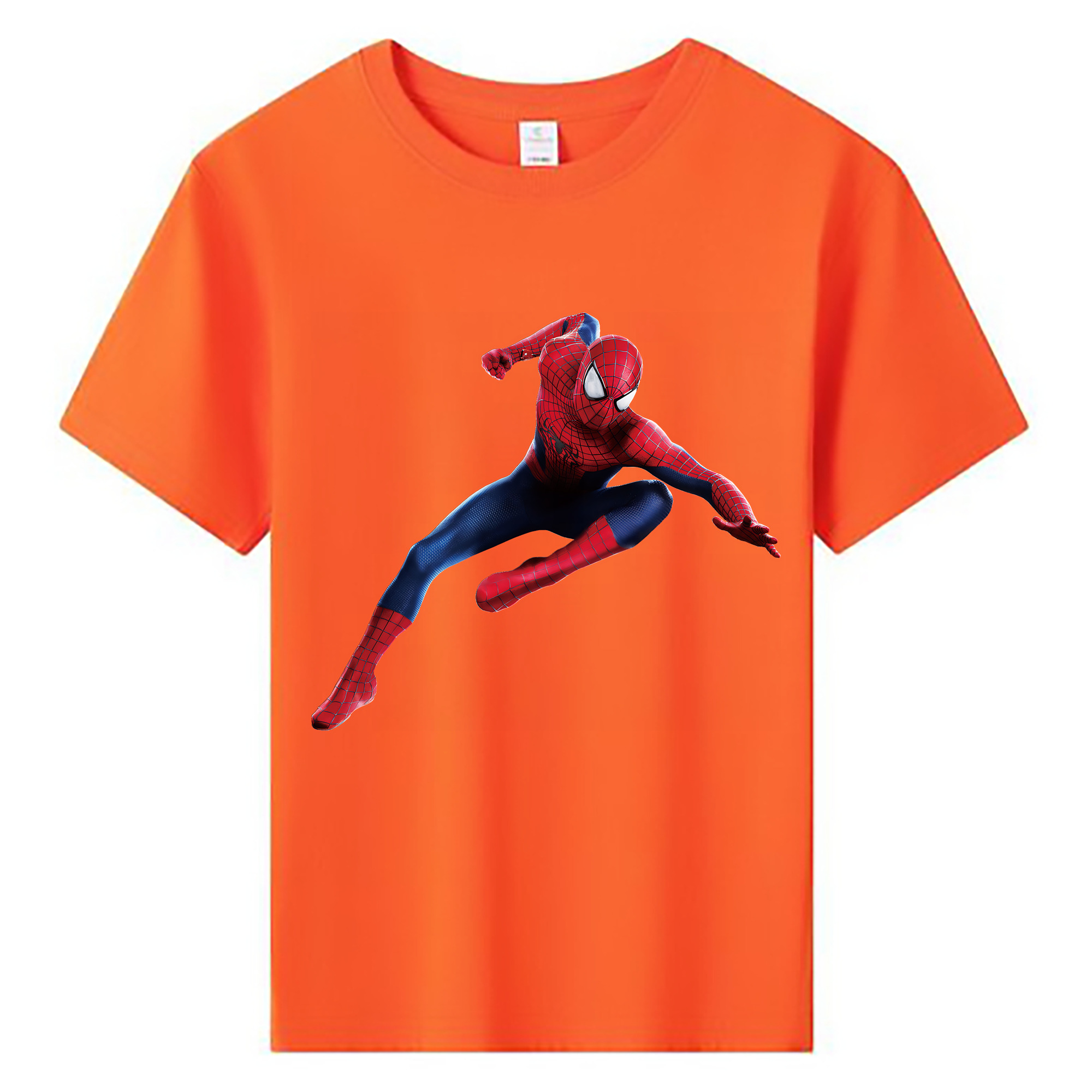 （画像用） Spider Man スパイダーマン 綿100％キッズTシャツ（フロントプリント）