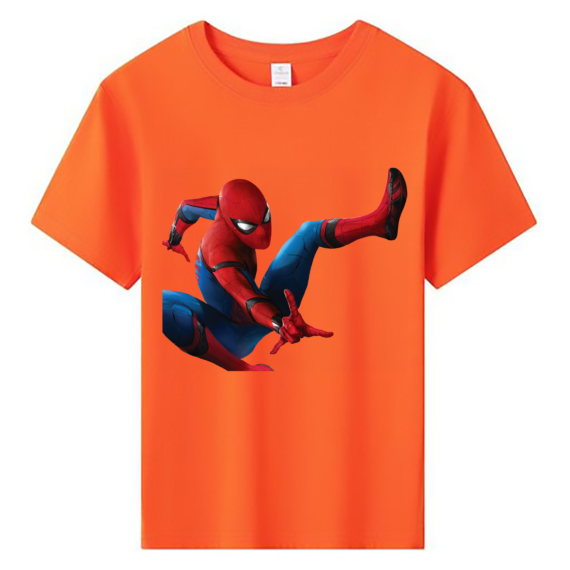 （画像用） Spider Man スパイダーマン 綿100％キッズTシャツ（フロントプリント）