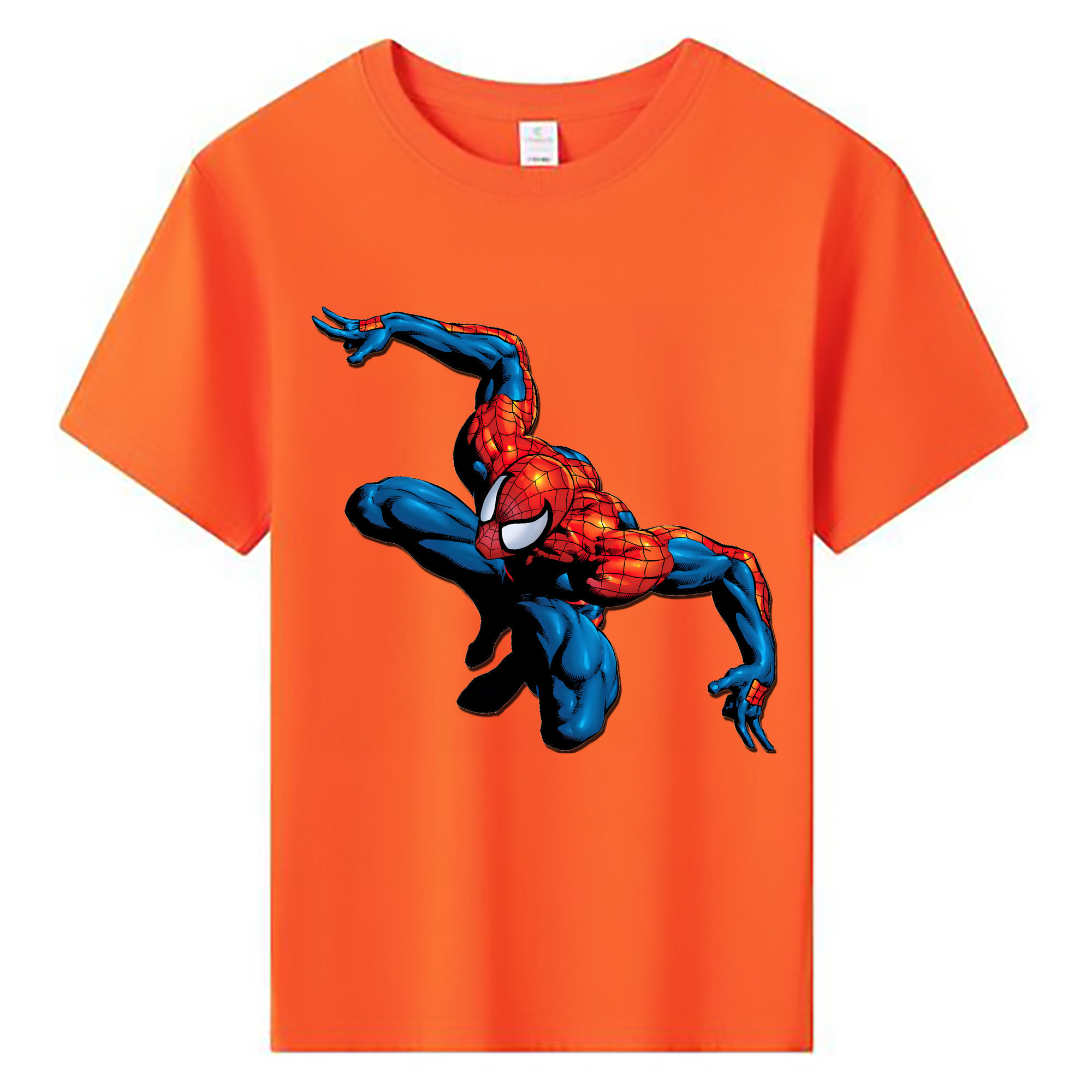 （画像用） Spider Man スパイダーマン 綿100％キッズTシャツ（フロントプリント）
