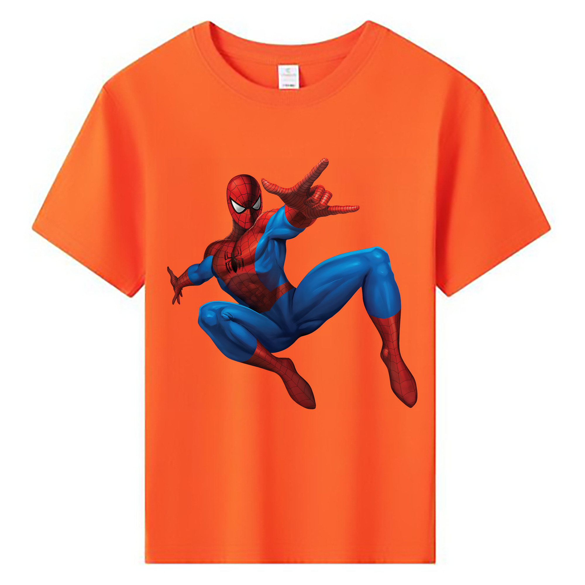 （画像用） Spider Man スパイダーマン 綿100％キッズTシャツ（フロントプリント）