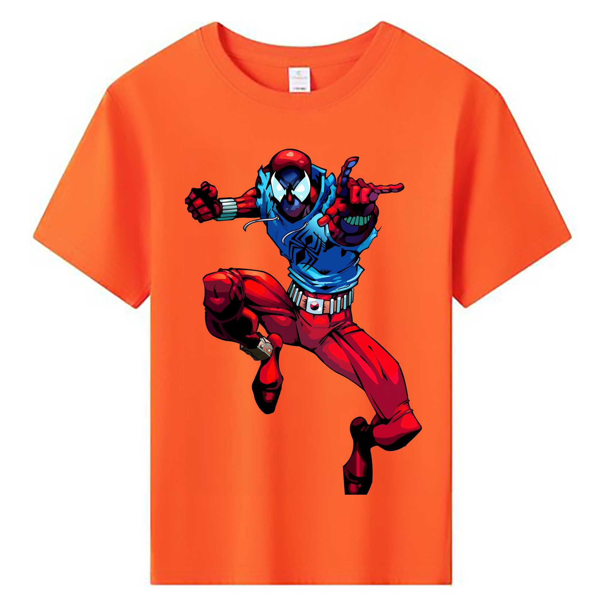 （画像用） Spider Man スパイダーマン 綿100％キッズTシャツ（フロントプリント）