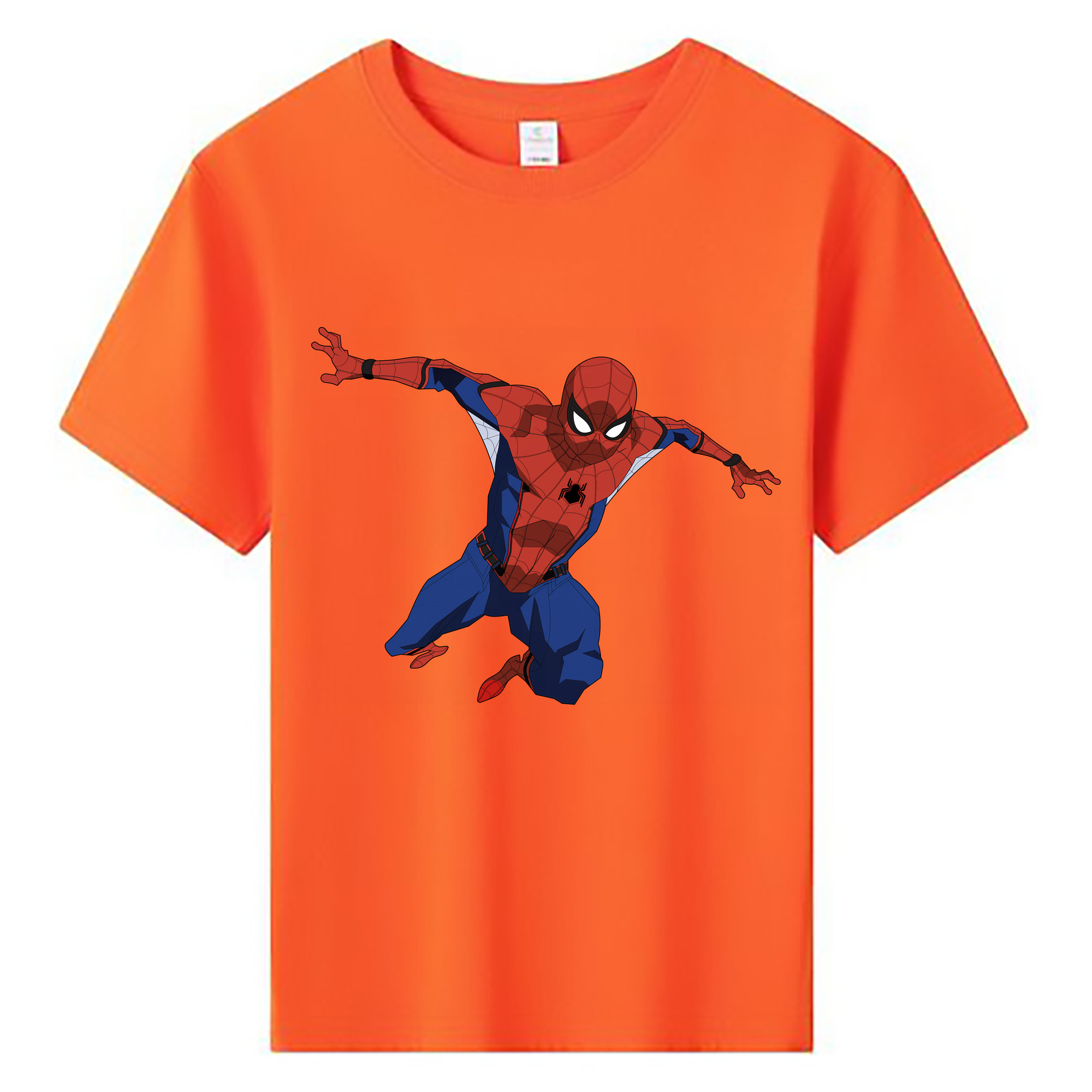 （画像用） Spider Man スパイダーマン 綿100％キッズTシャツ（フロントプリント）
