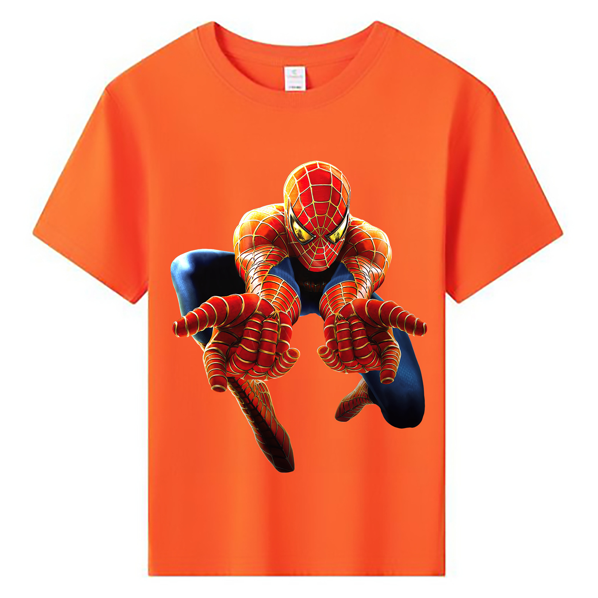 （画像用） Spider Man スパイダーマン 綿100％キッズTシャツ（フロントプリント）