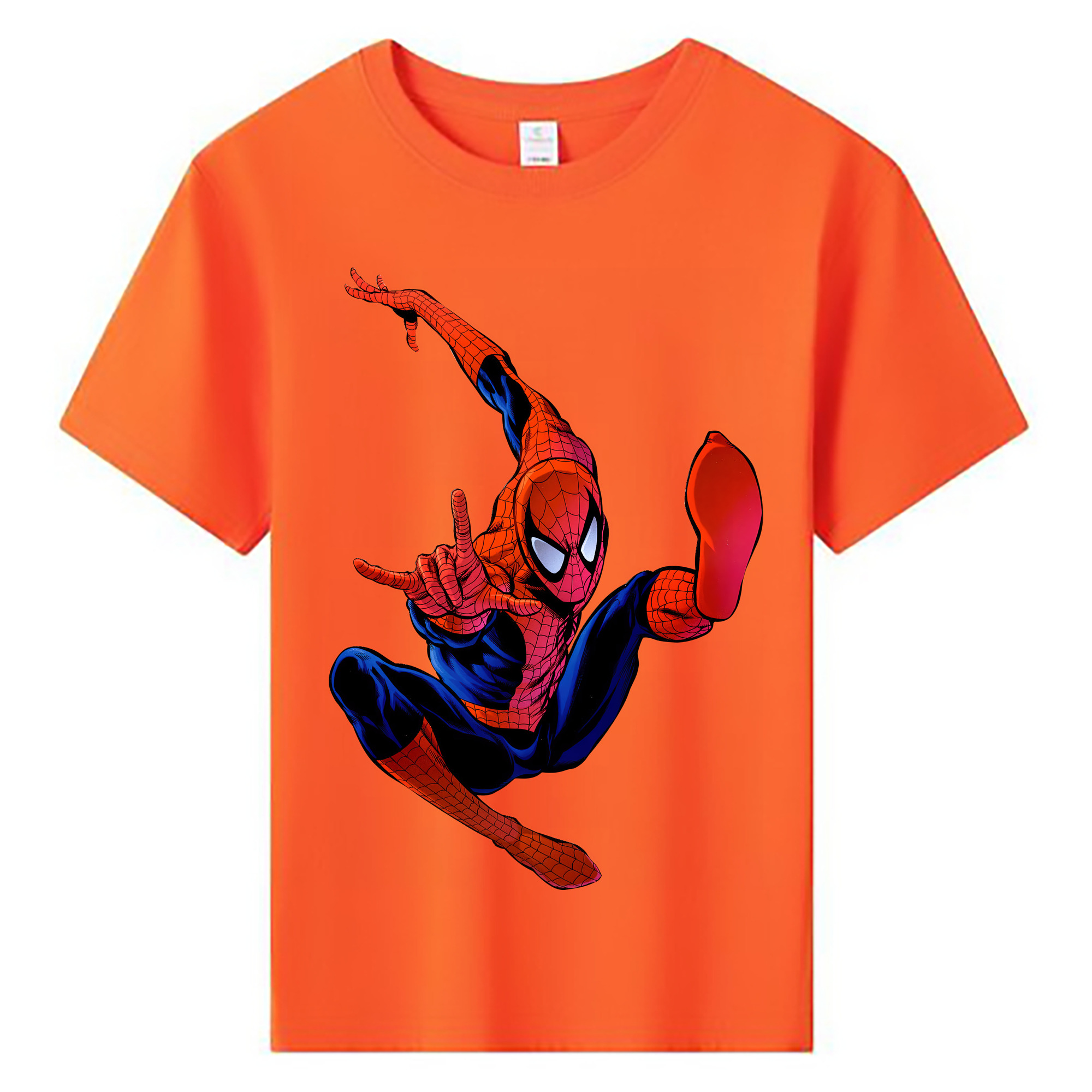 （画像用） Spider Man スパイダーマン 綿100％キッズTシャツ（フロントプリント）