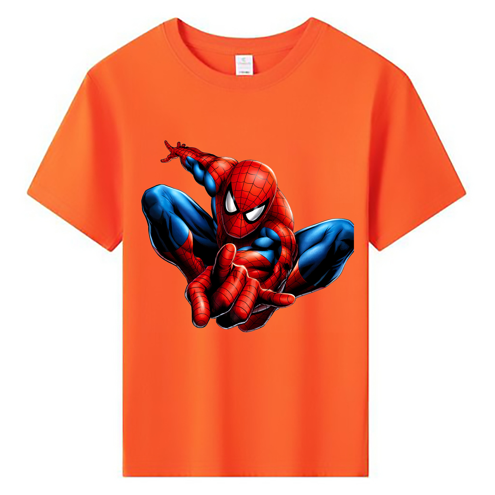 （画像用） Spider Man スパイダーマン 綿100％キッズTシャツ（フロントプリント）