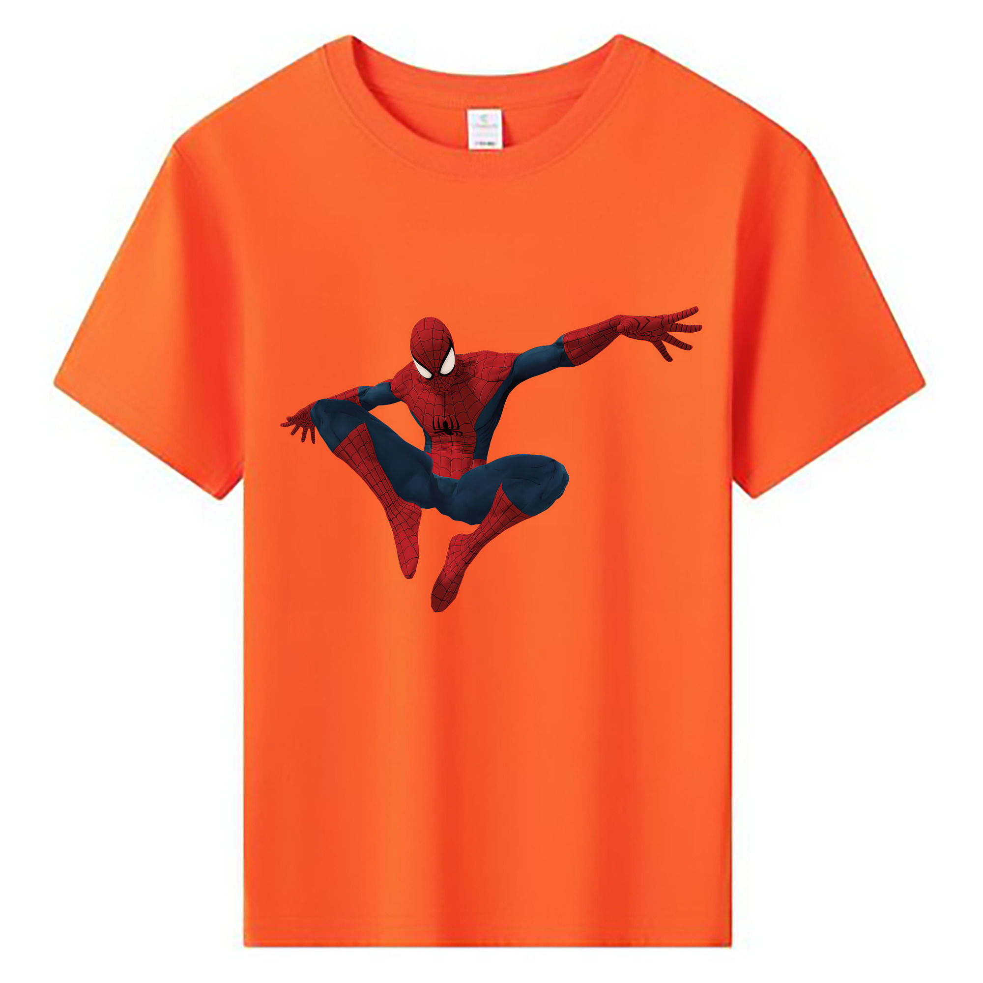 （画像用） Spider Man スパイダーマン 綿100％キッズTシャツ（フロントプリント）