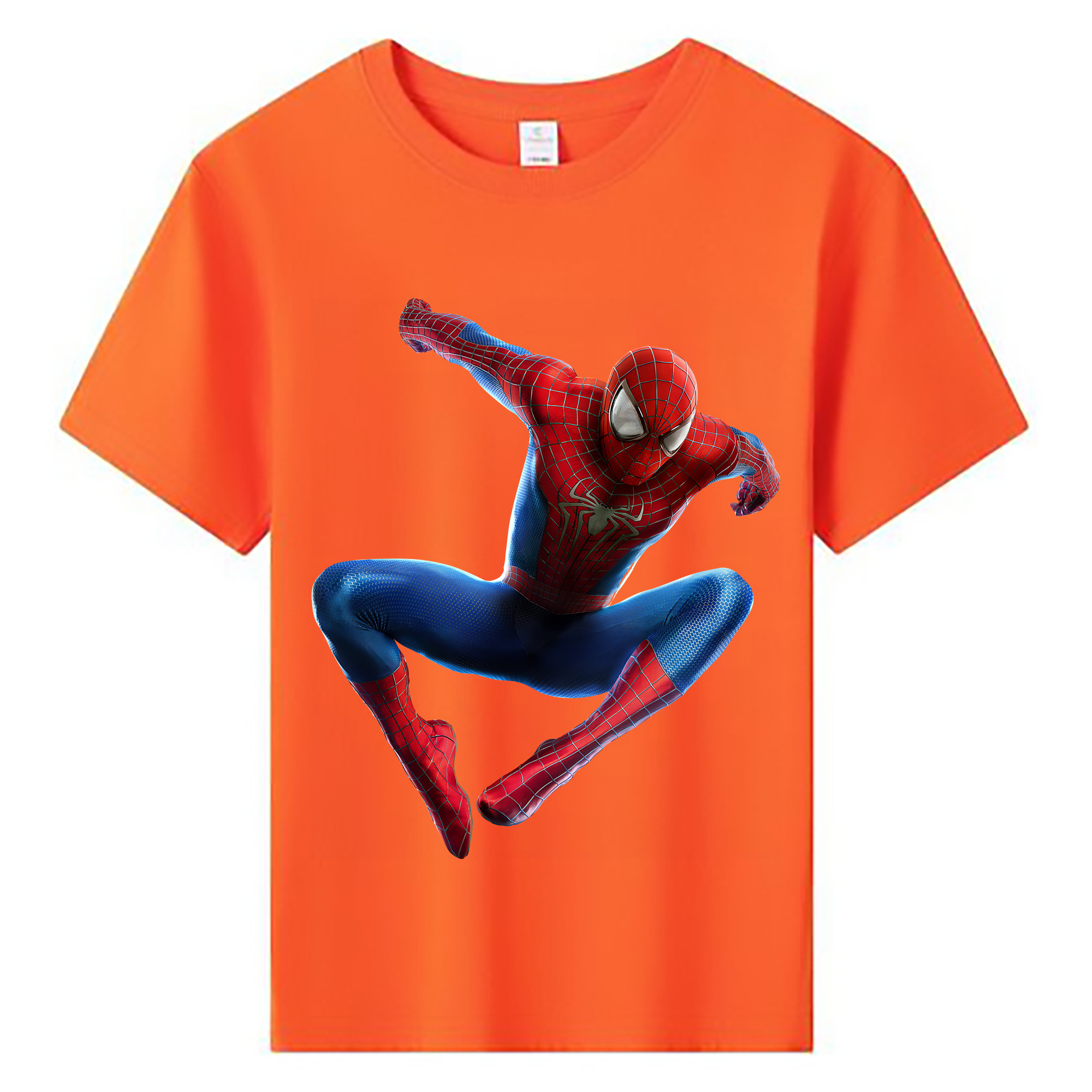 （画像用） Spider Man スパイダーマン 綿100％キッズTシャツ（フロントプリント）