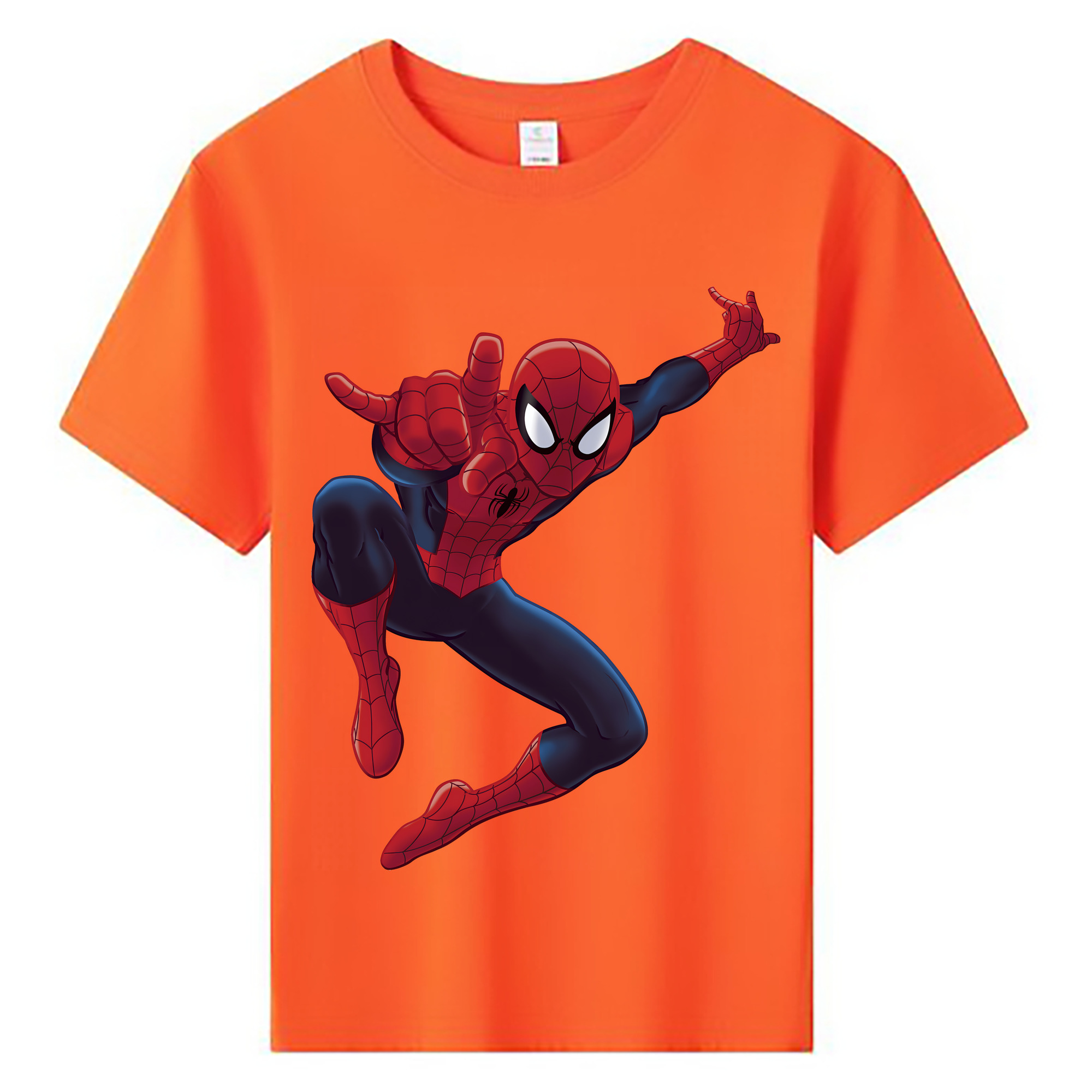 （画像用） Spider Man スパイダーマン 綿100％キッズTシャツ（フロントプリント）