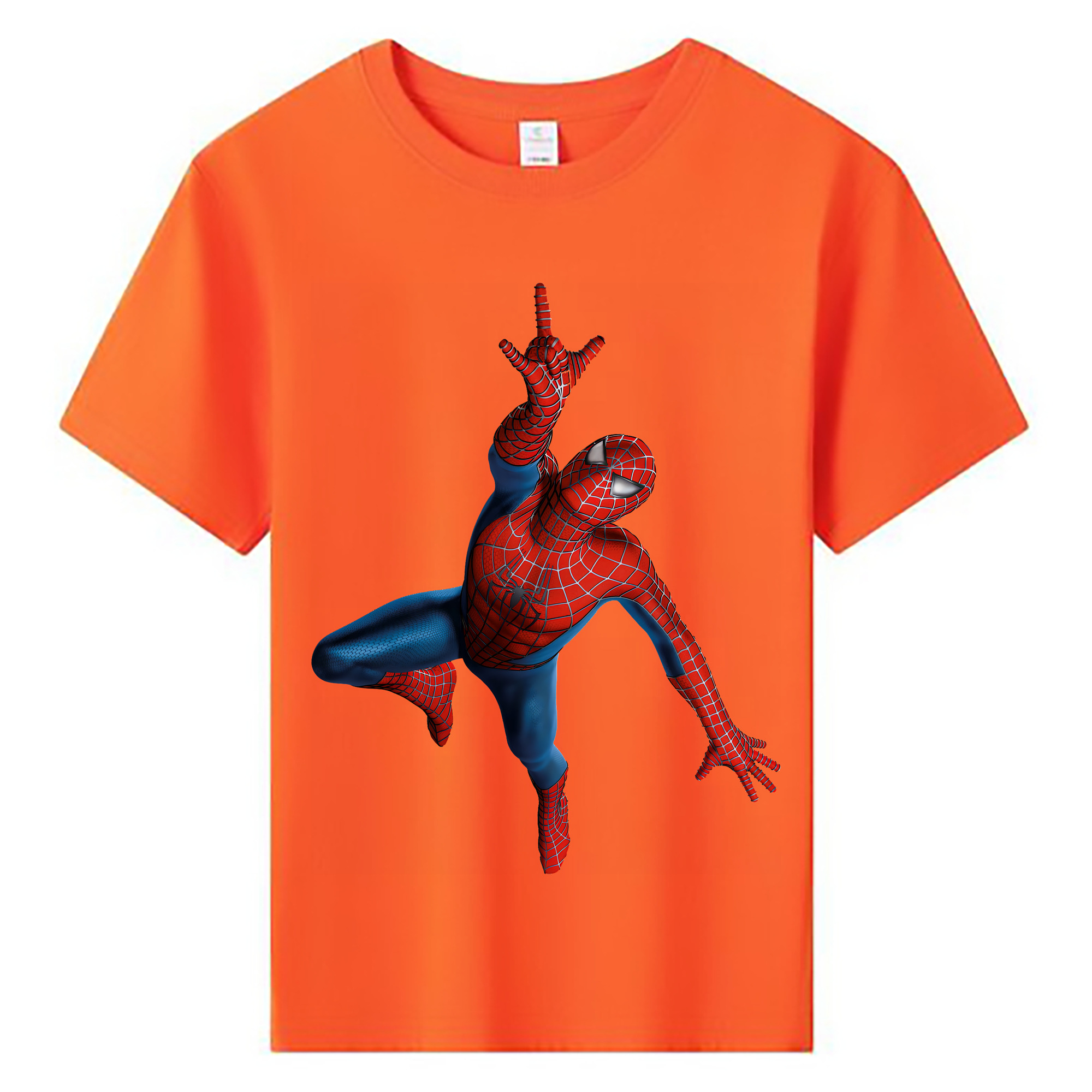（画像用） Spider Man スパイダーマン 綿100％キッズTシャツ（フロントプリント）