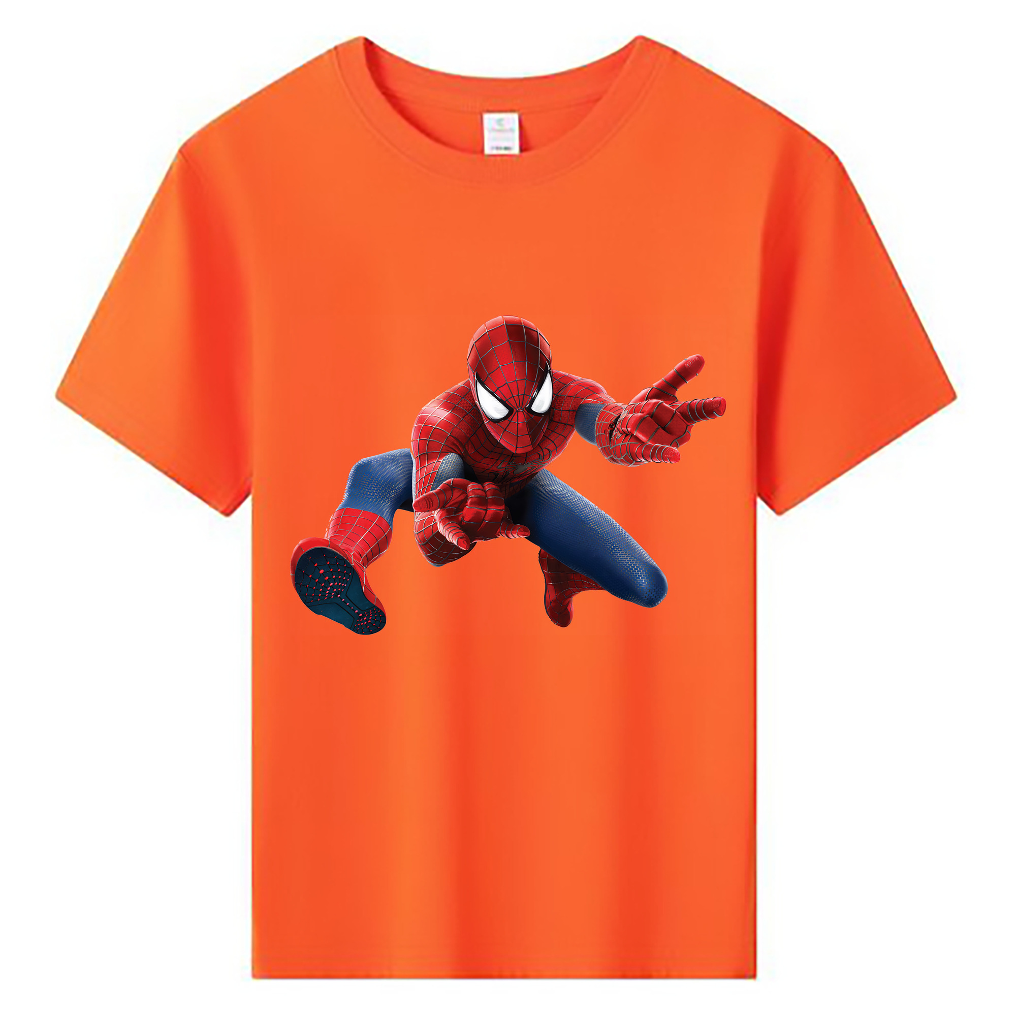 （画像用） Spider Man スパイダーマン 綿100％キッズTシャツ（フロントプリント）