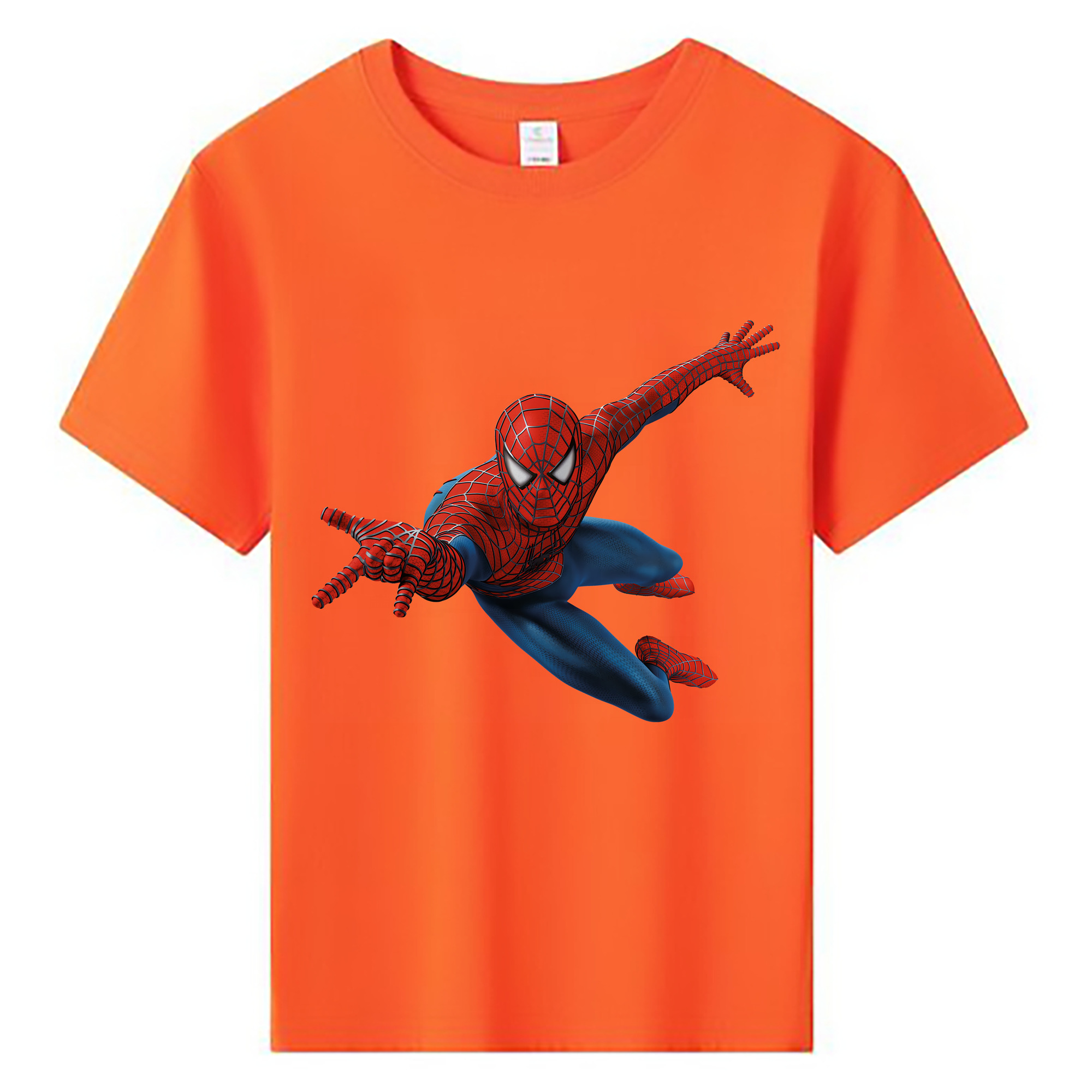 （画像用） Spider Man スパイダーマン 綿100％キッズTシャツ（フロントプリント）