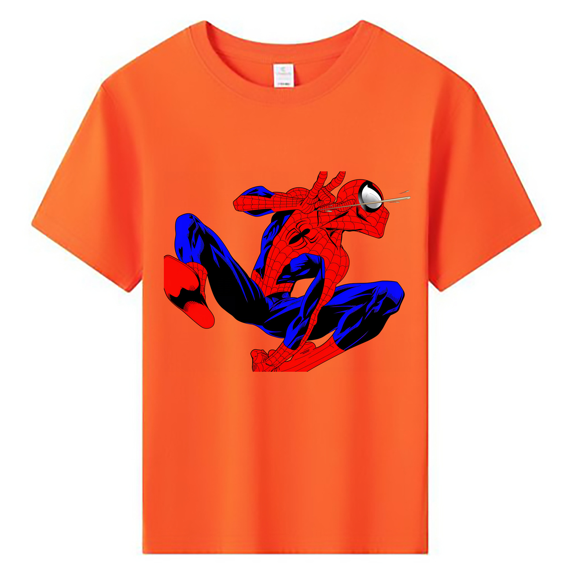 （画像用） Spider Man スパイダーマン 綿100％キッズTシャツ（フロントプリント）