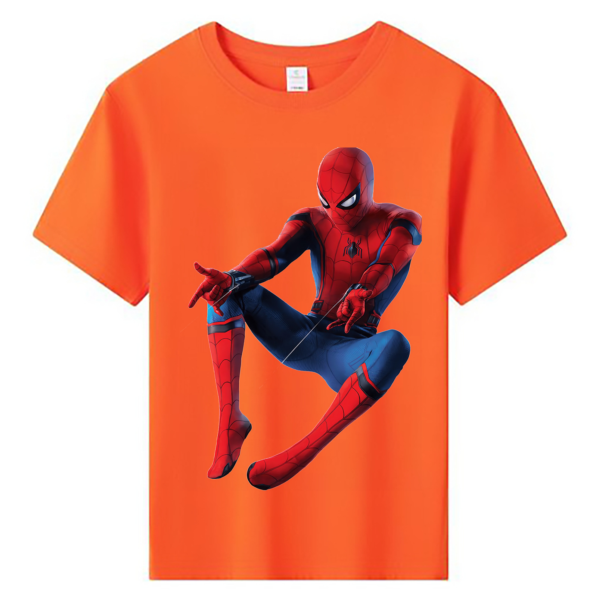 （画像用） Spider Man スパイダーマン 綿100％キッズTシャツ（フロントプリント）