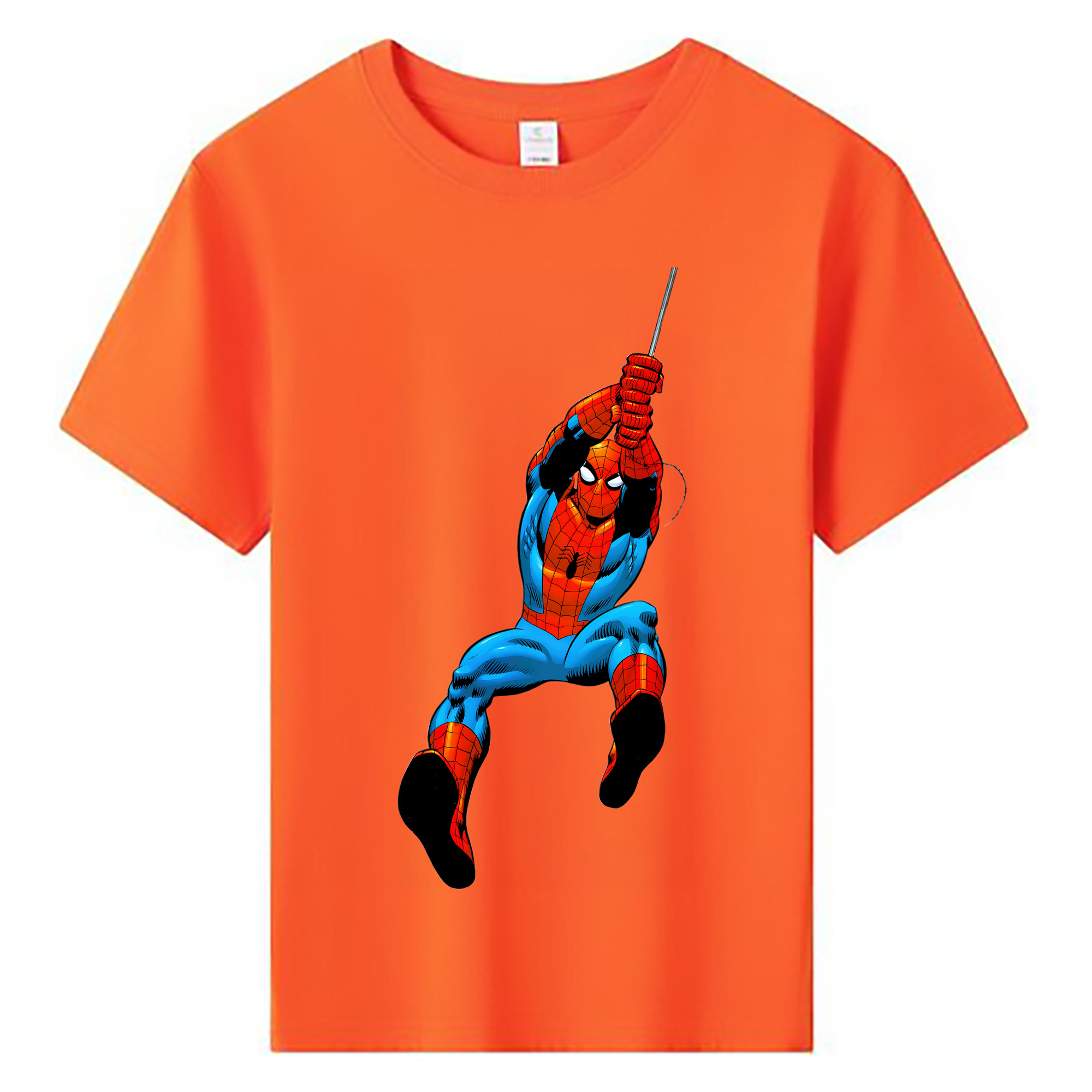 （画像用） Spider Man スパイダーマン 綿100％キッズTシャツ（フロントプリント）