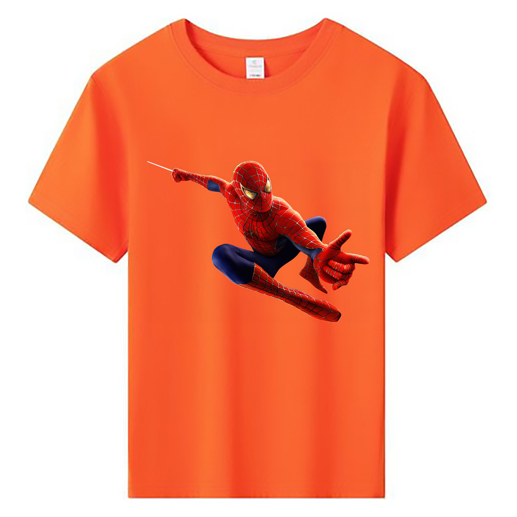 （画像用） Spider Man スパイダーマン 綿100％キッズTシャツ（フロントプリント）