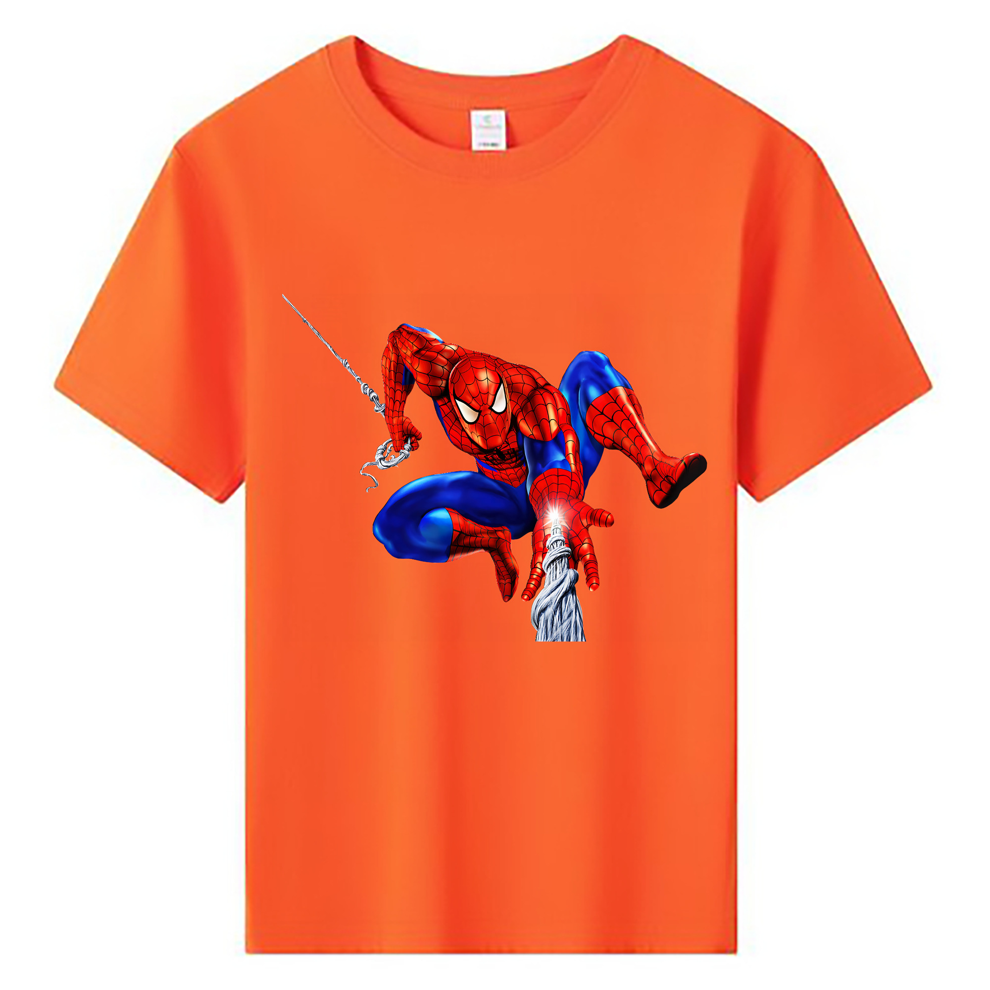 （画像用） Spider Man スパイダーマン 綿100％キッズTシャツ（フロントプリント）