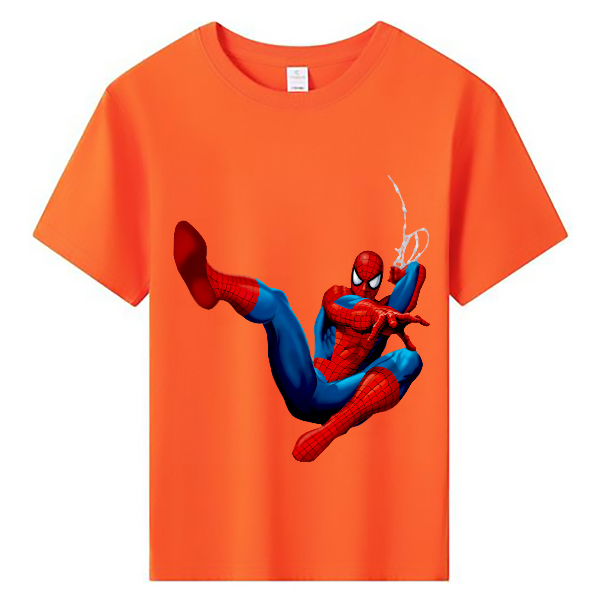 （画像用） Spider Man スパイダーマン 綿100％キッズTシャツ（フロントプリント）