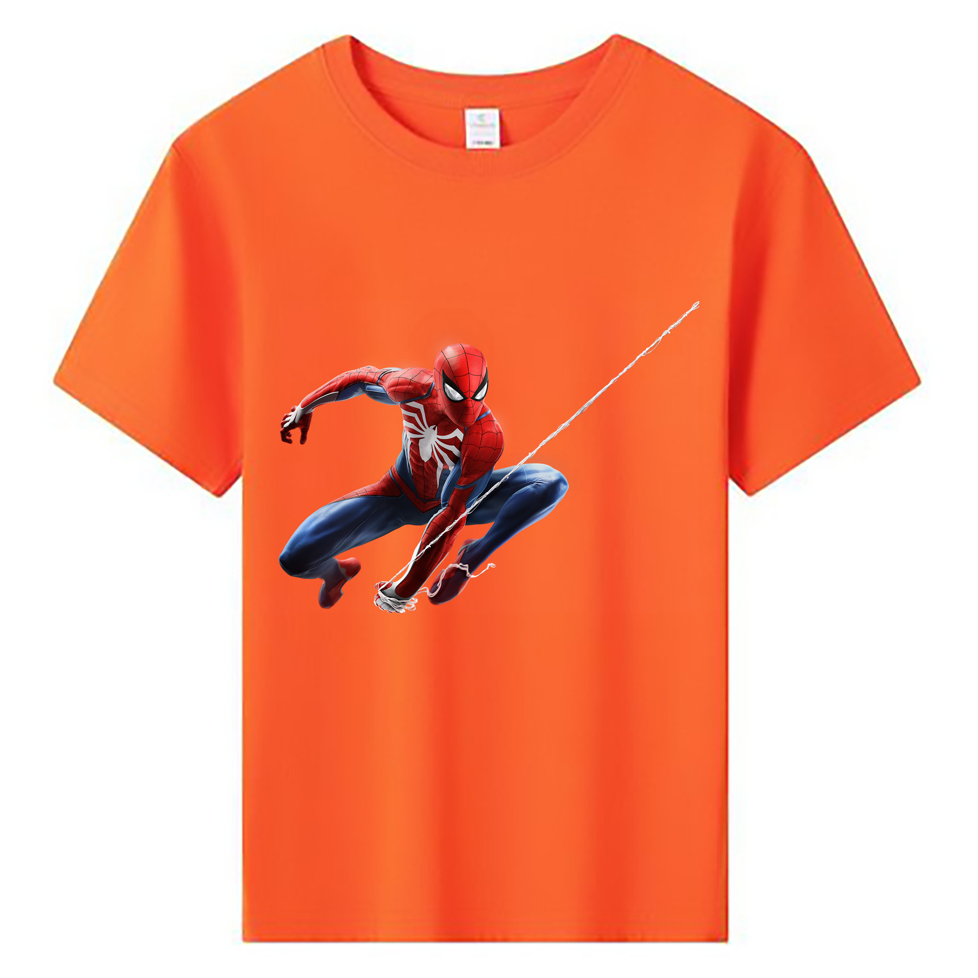 （画像用） Spider Man スパイダーマン 綿100％キッズTシャツ（フロントプリント）