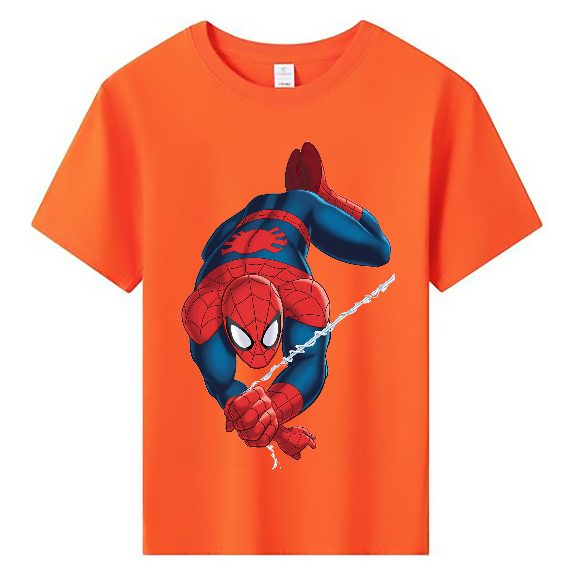 （画像用） Spider Man スパイダーマン 綿100％キッズTシャツ（フロントプリント）