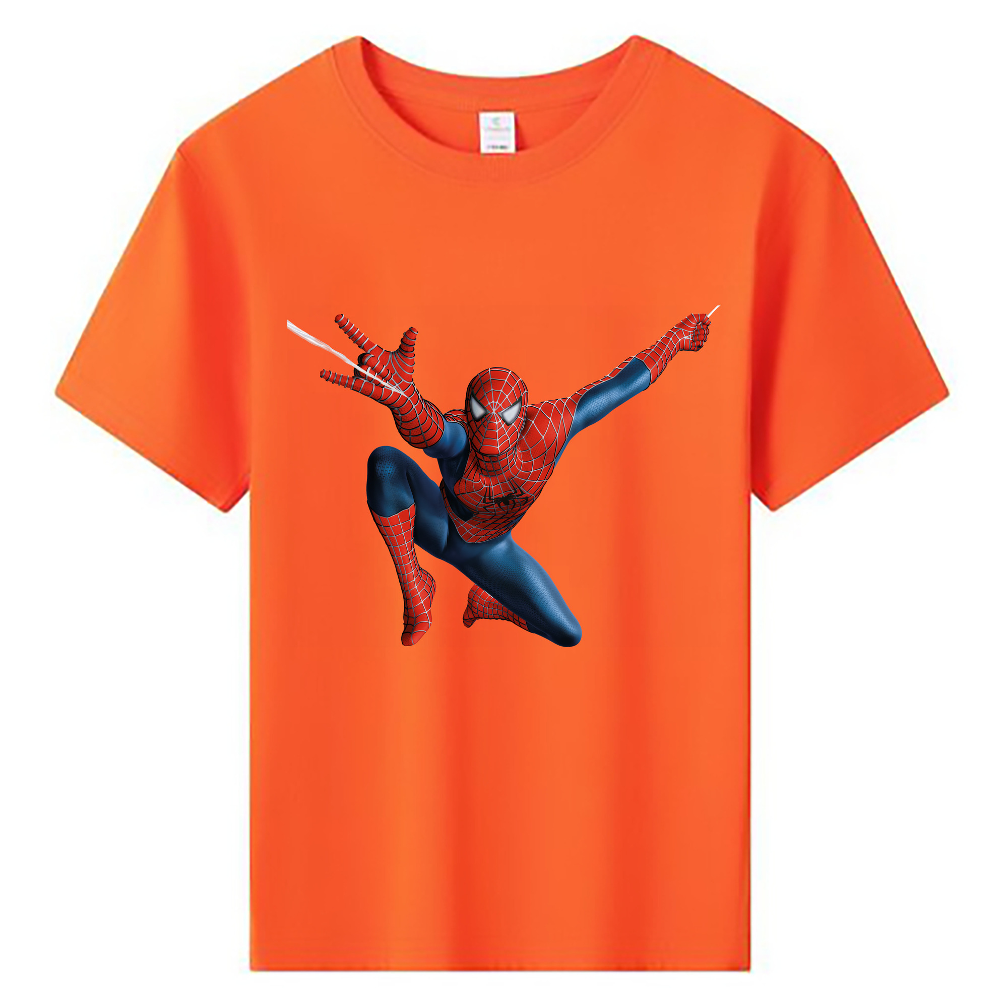 （画像用） Spider Man スパイダーマン 綿100％キッズTシャツ（フロントプリント）