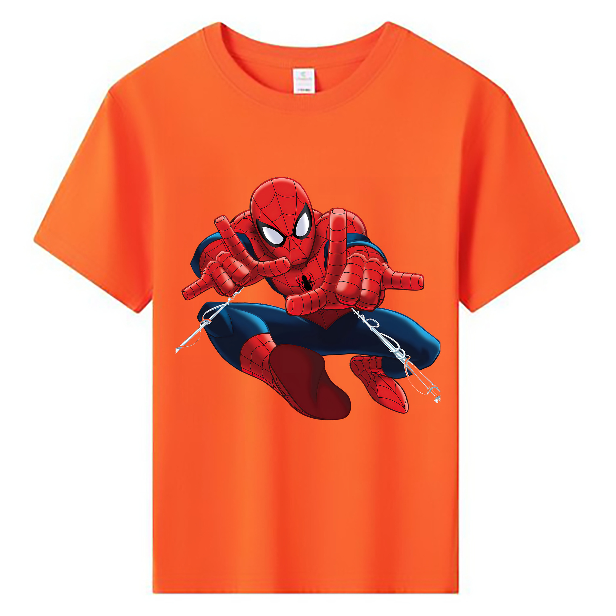 （画像用） Spider Man スパイダーマン 綿100％キッズTシャツ（フロントプリント）