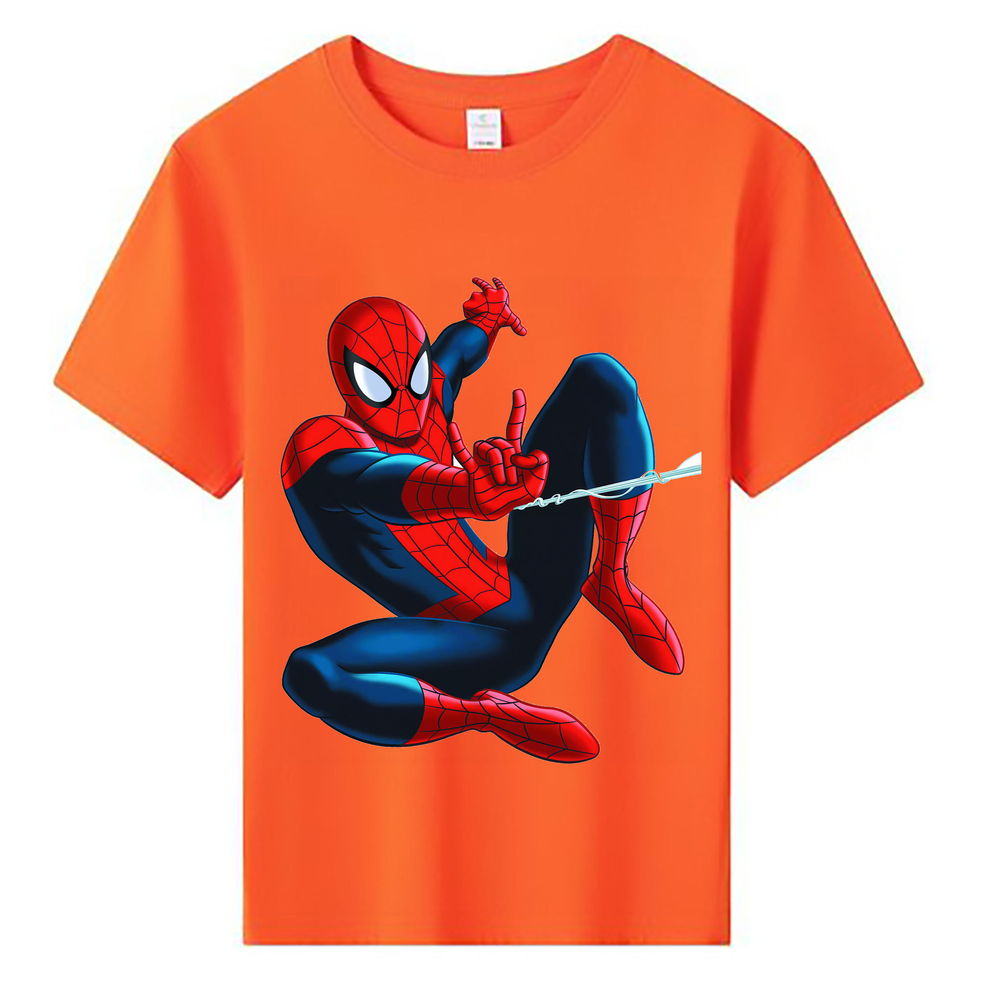 （画像用） Spider Man スパイダーマン 綿100％キッズTシャツ（フロントプリント）