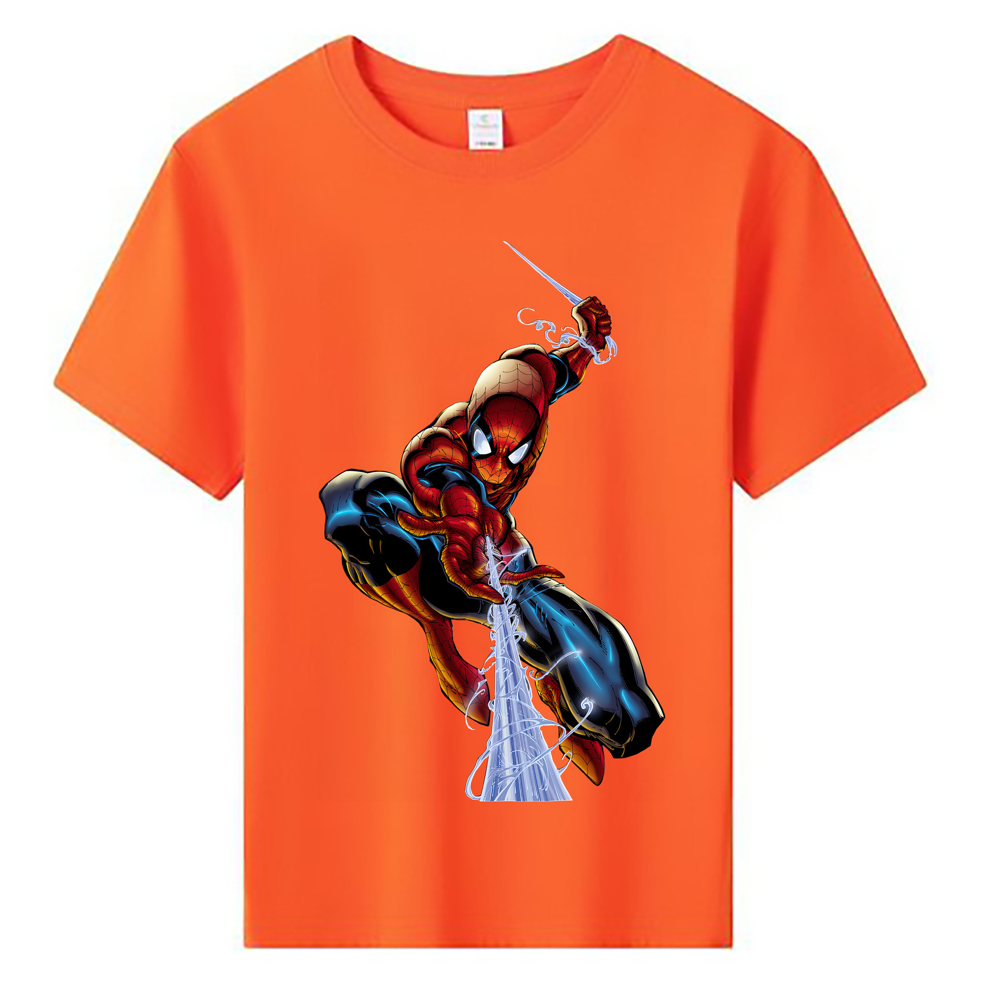 （画像用） Spider Man スパイダーマン 綿100％キッズTシャツ（フロントプリント）