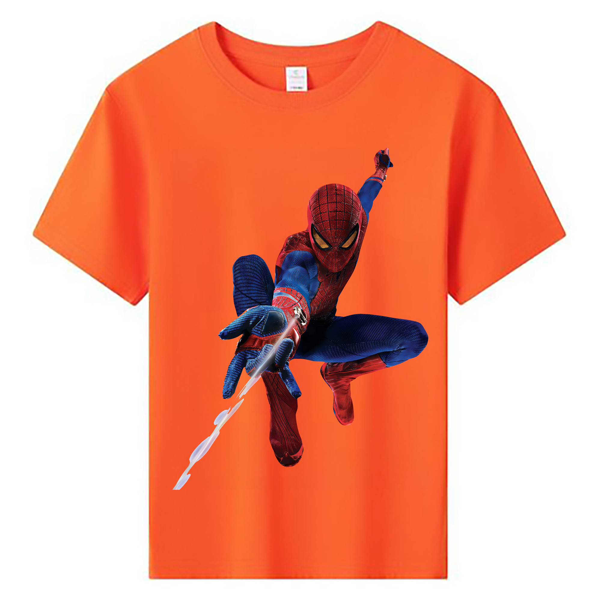 （画像用） Spider Man スパイダーマン 綿100％キッズTシャツ（フロントプリント）
