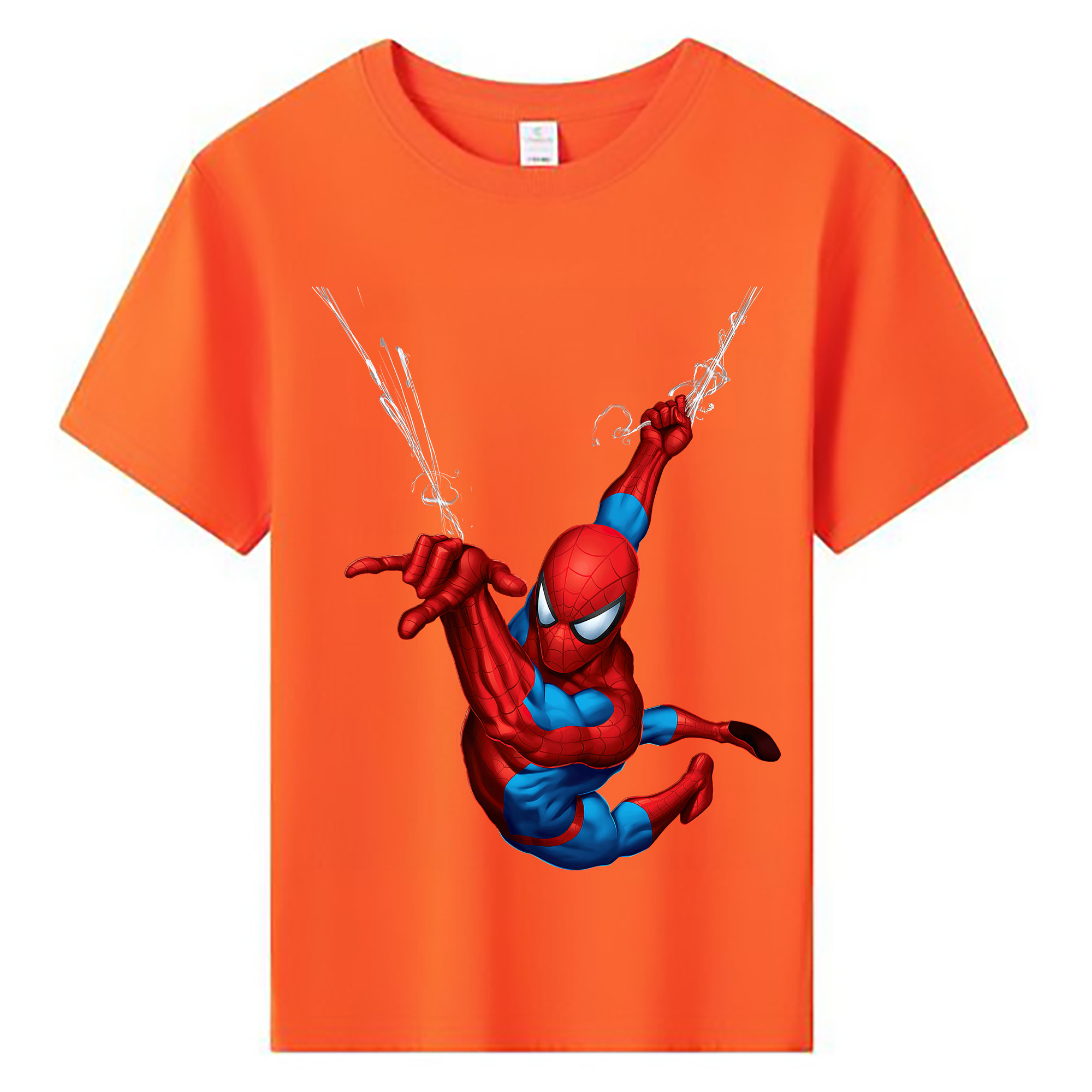 （画像用） Spider Man スパイダーマン 綿100％キッズTシャツ（フロントプリント）