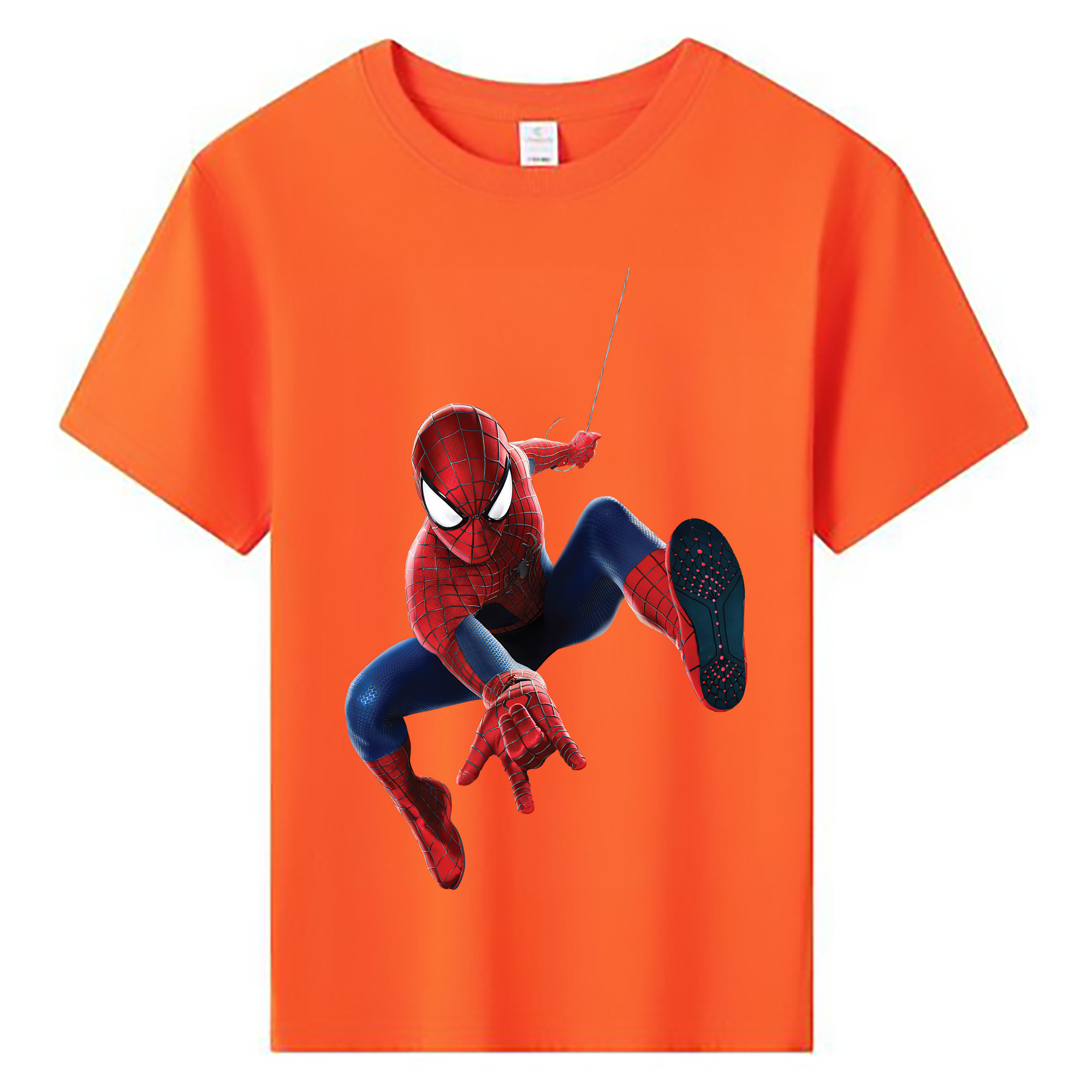 （画像用） Spider Man スパイダーマン 綿100％キッズTシャツ（フロントプリント）