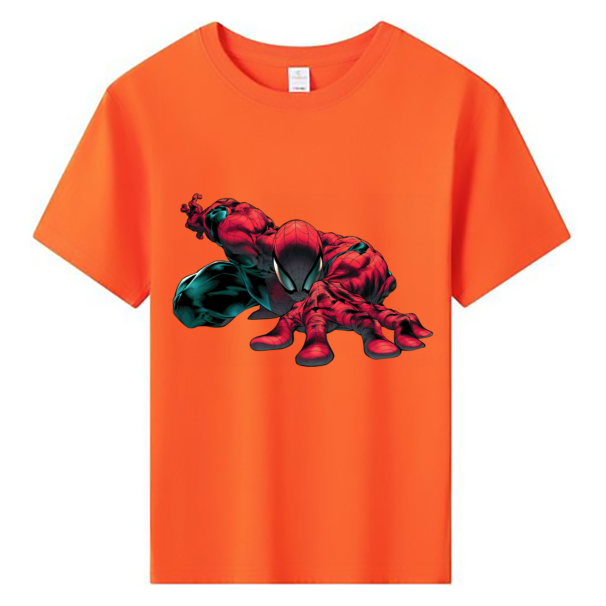 （画像用） Spider Man スパイダーマン 綿100％キッズTシャツ（フロントプリント）