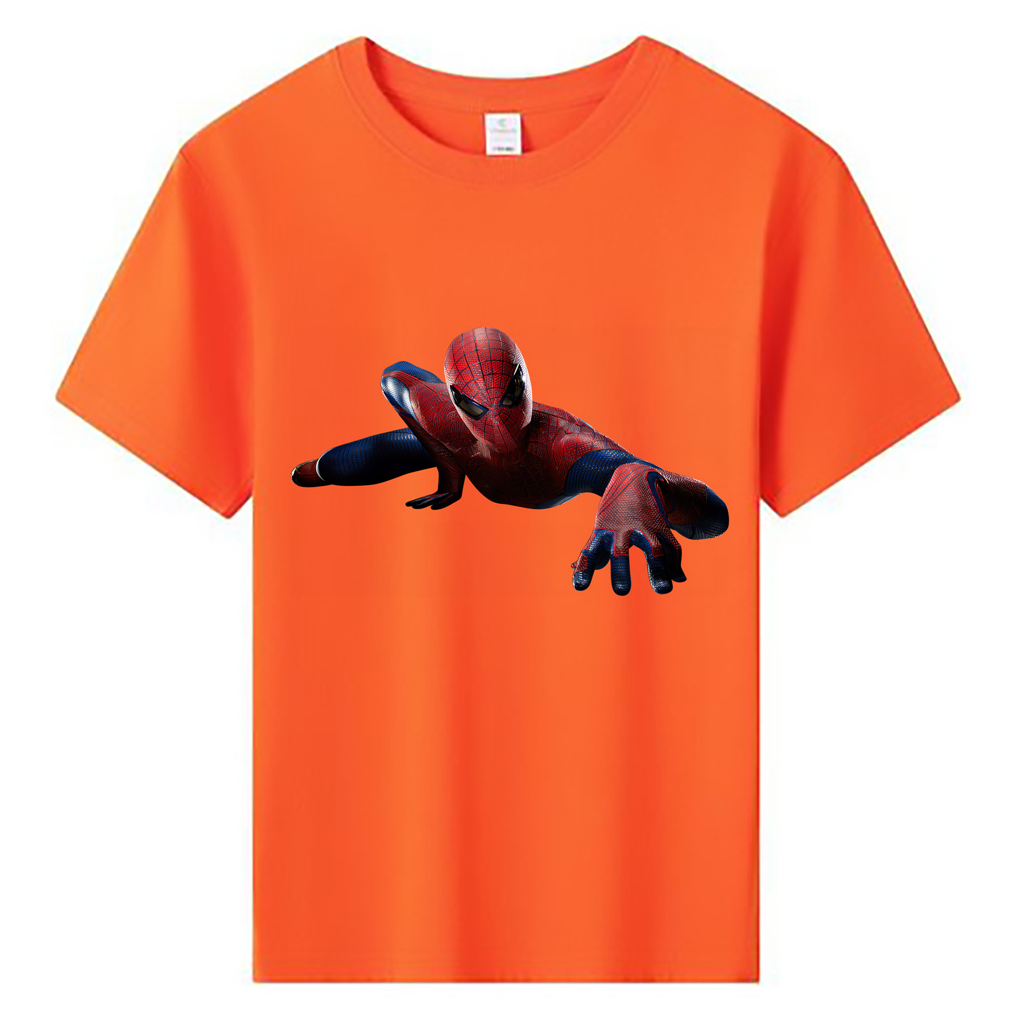 （画像用） Spider Man スパイダーマン 綿100％キッズTシャツ（フロントプリント）