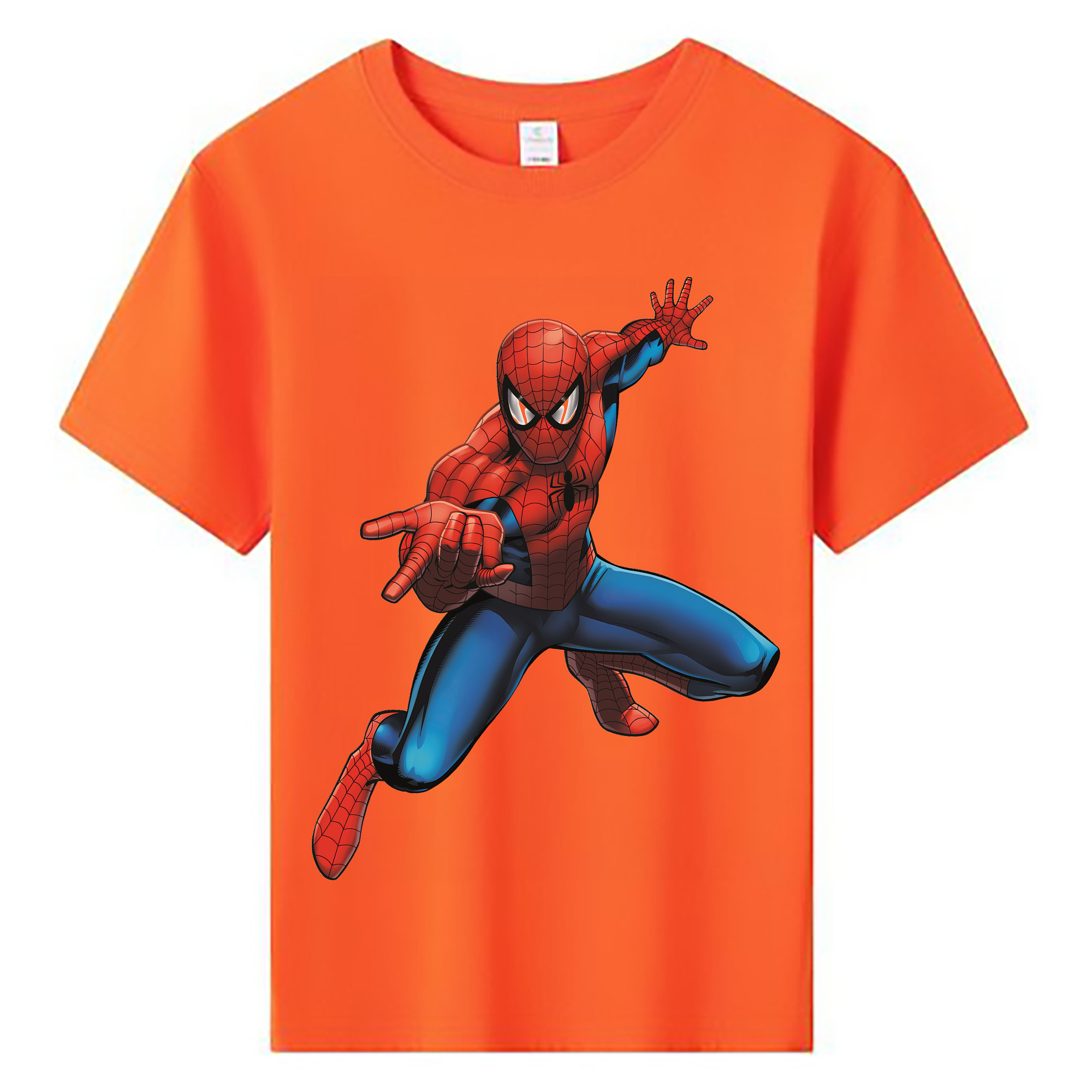 （画像用） Spider Man スパイダーマン 綿100％キッズTシャツ（フロントプリント）