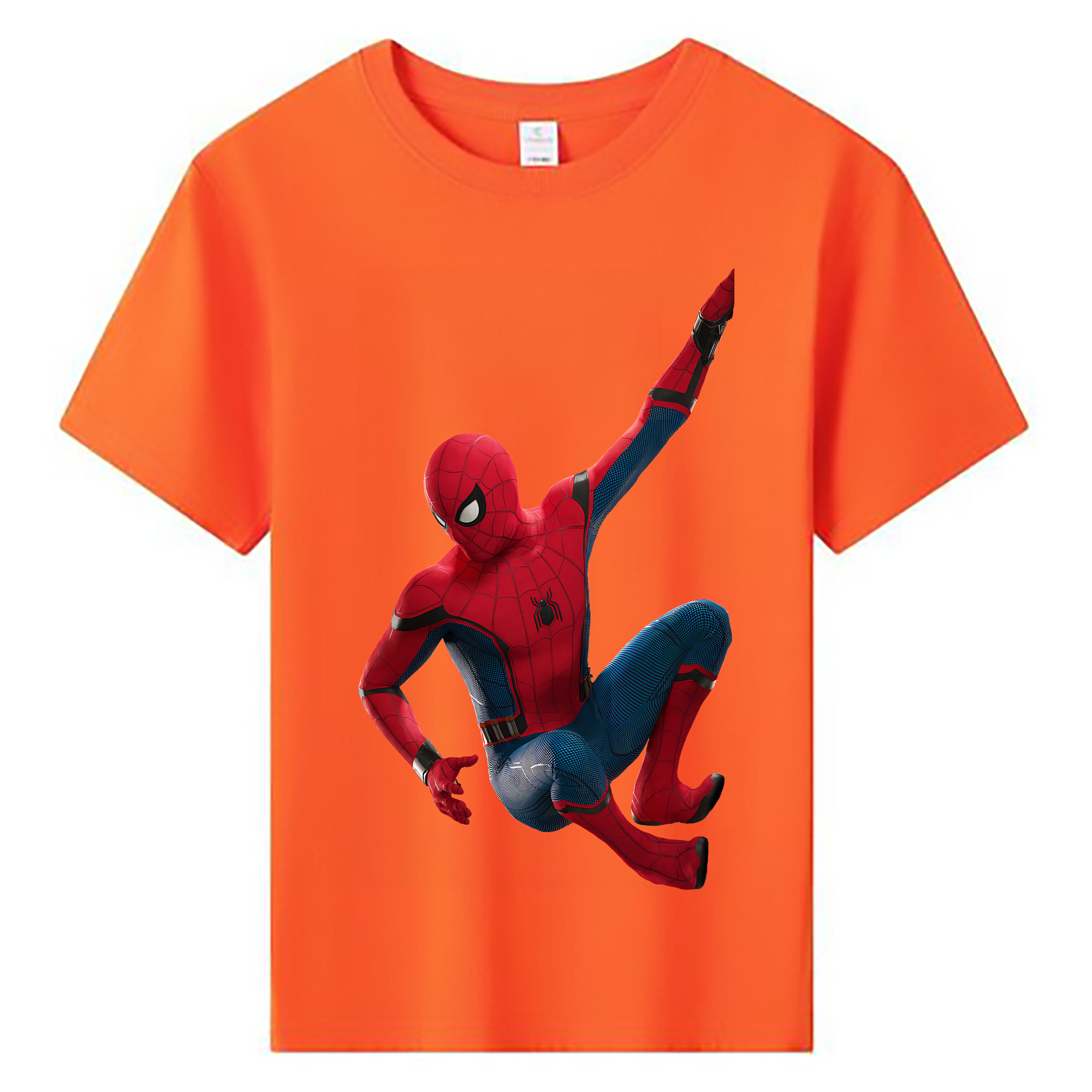 （画像用） Spider Man スパイダーマン 綿100％キッズTシャツ（フロントプリント）