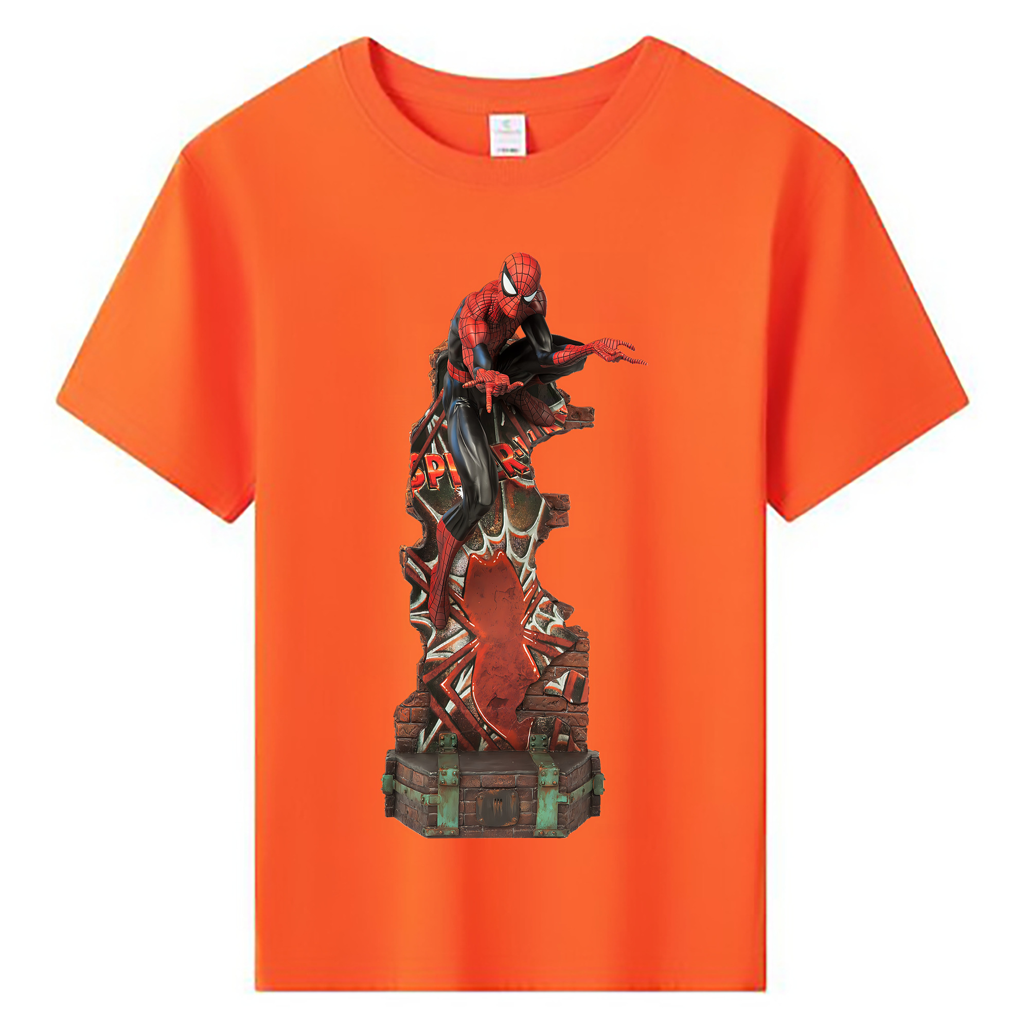 （画像用） Spider Man スパイダーマン 綿100％キッズTシャツ（フロントプリント）