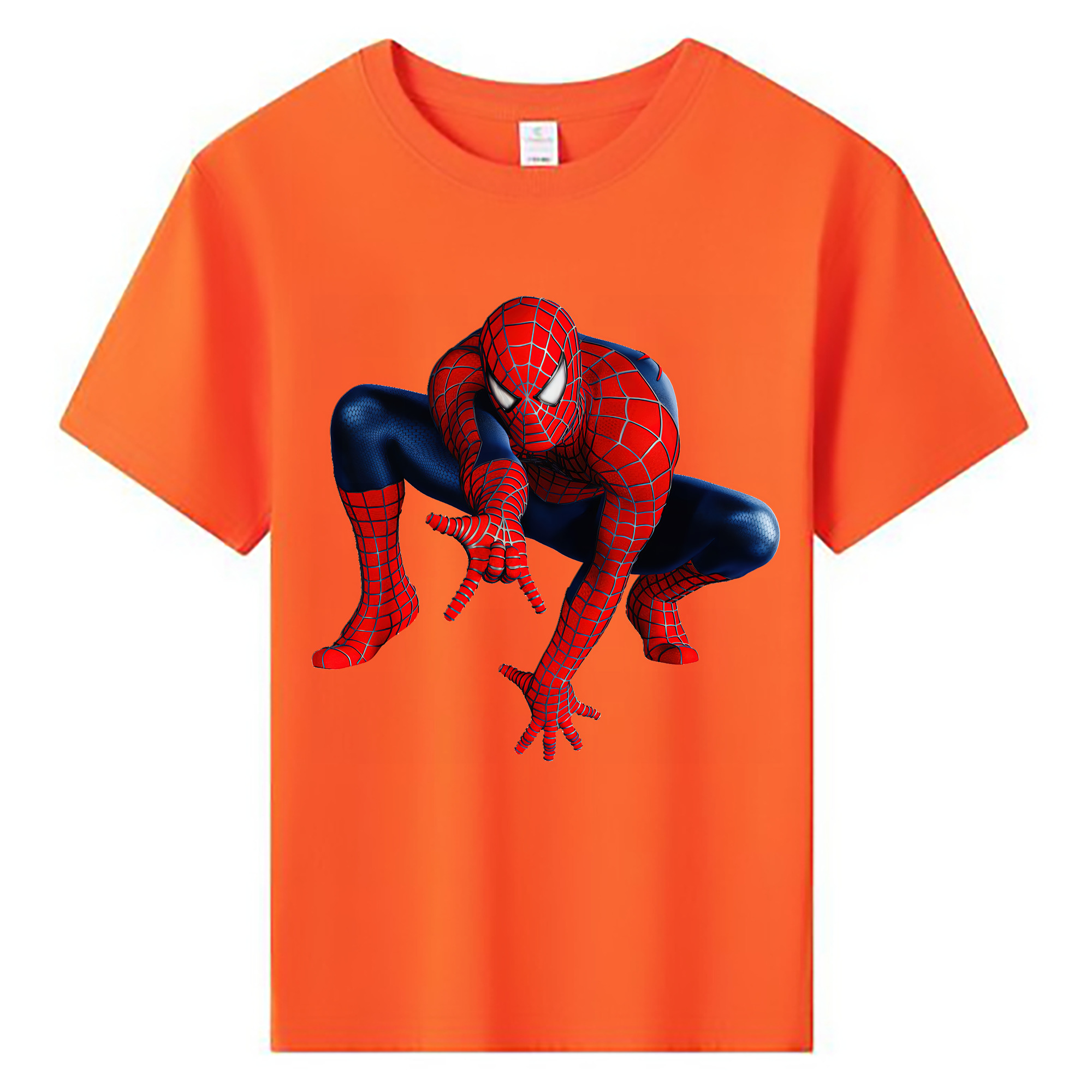 （画像用） Spider Man スパイダーマン 綿100％キッズTシャツ（フロントプリント）