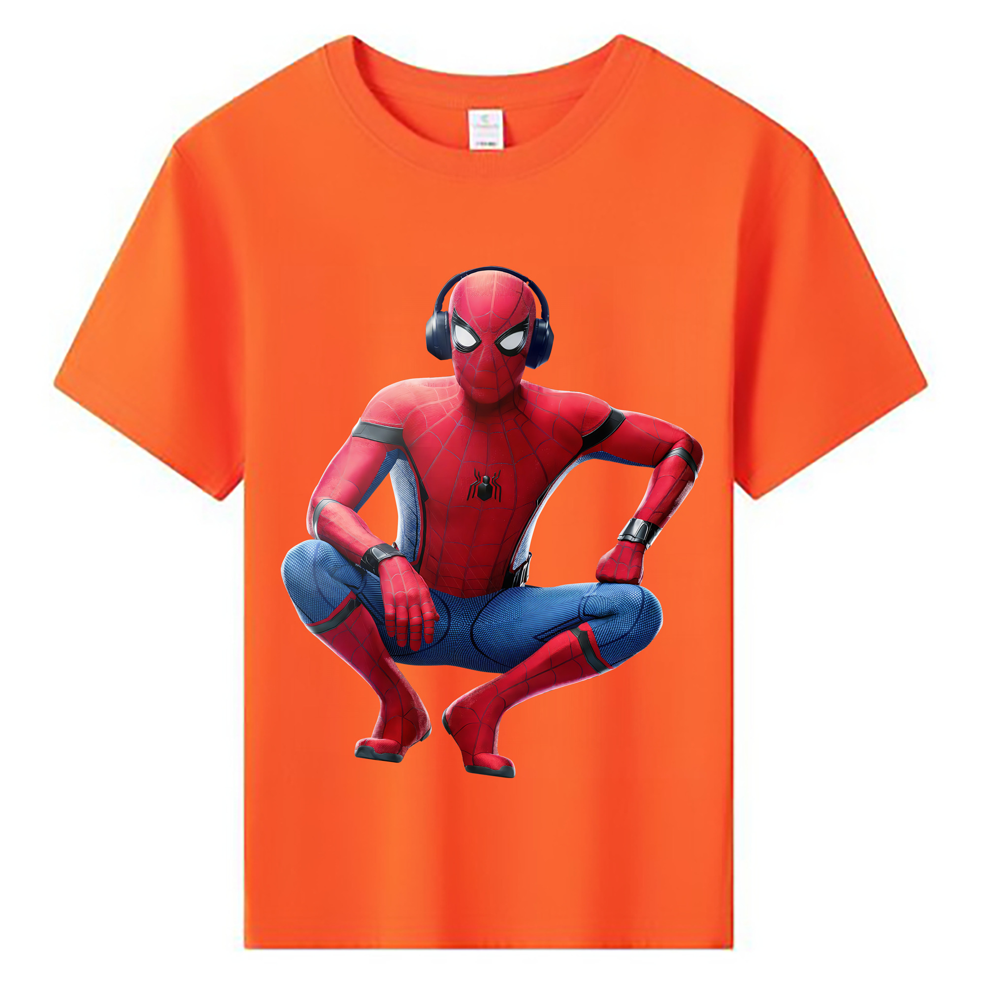 （画像用） Spider Man スパイダーマン 綿100％キッズTシャツ（フロントプリント）