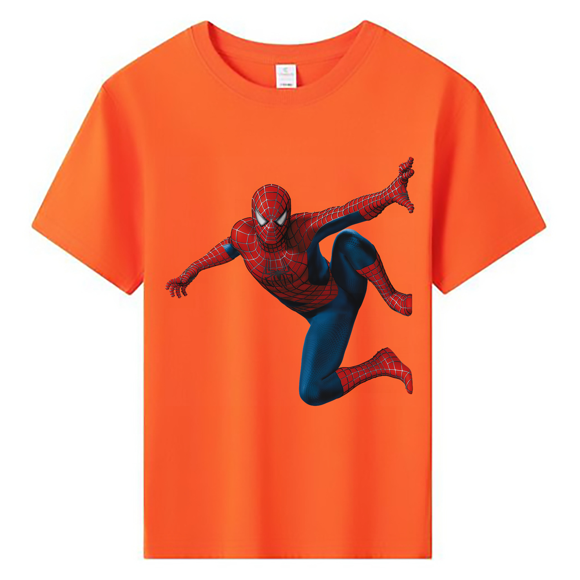 （画像用） Spider Man スパイダーマン 綿100％キッズTシャツ（フロントプリント）