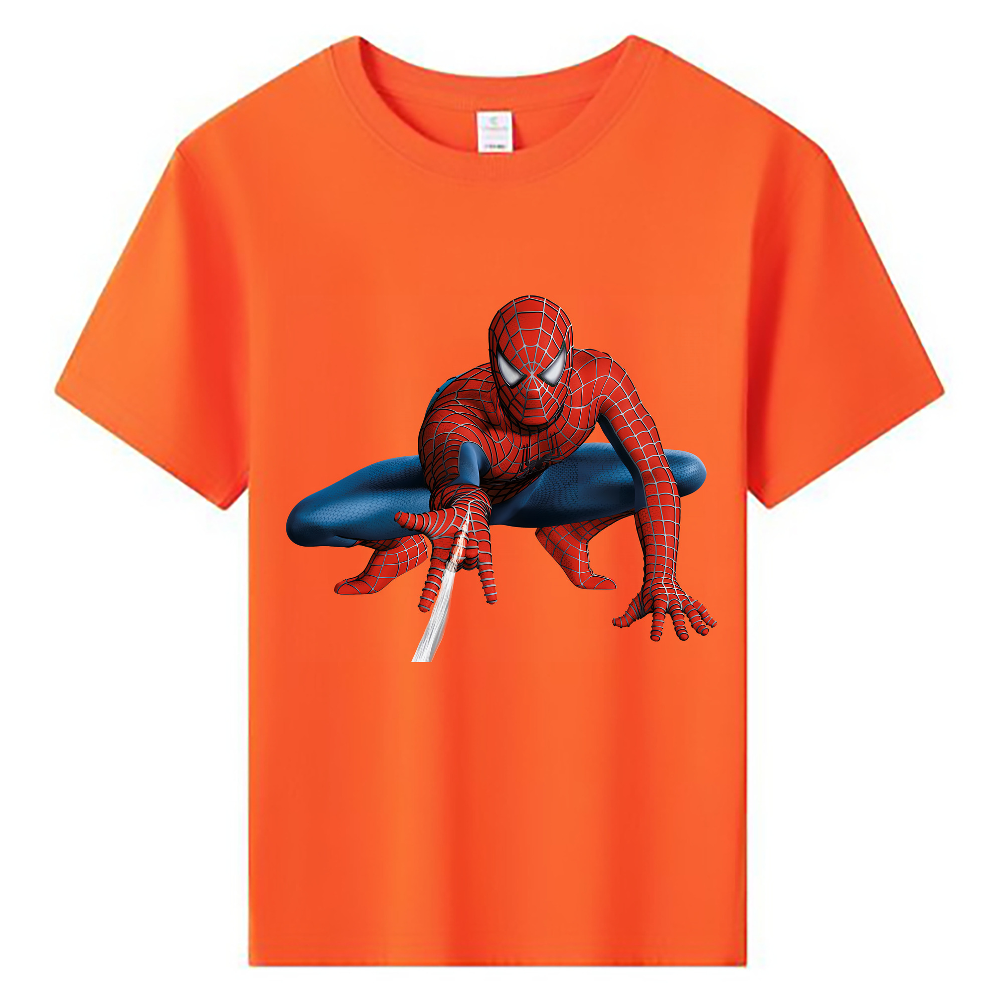 （画像用） Spider Man スパイダーマン 綿100％キッズTシャツ（フロントプリント）