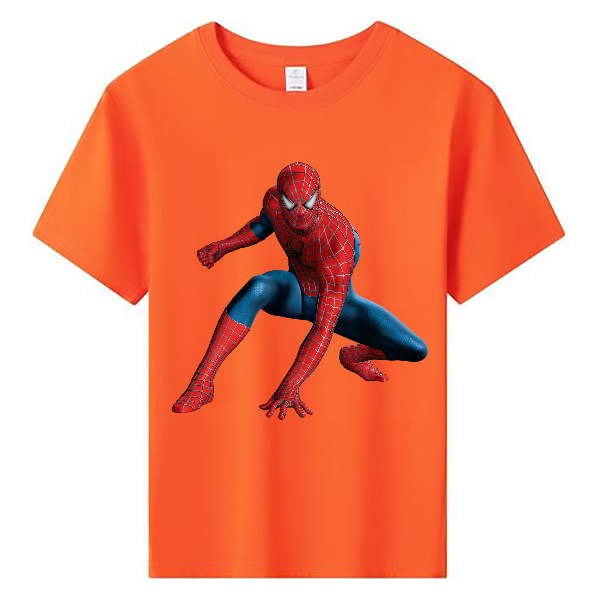 Spider Man スパイダーマン 綿100％キッズTシャツ（フロントプリント）